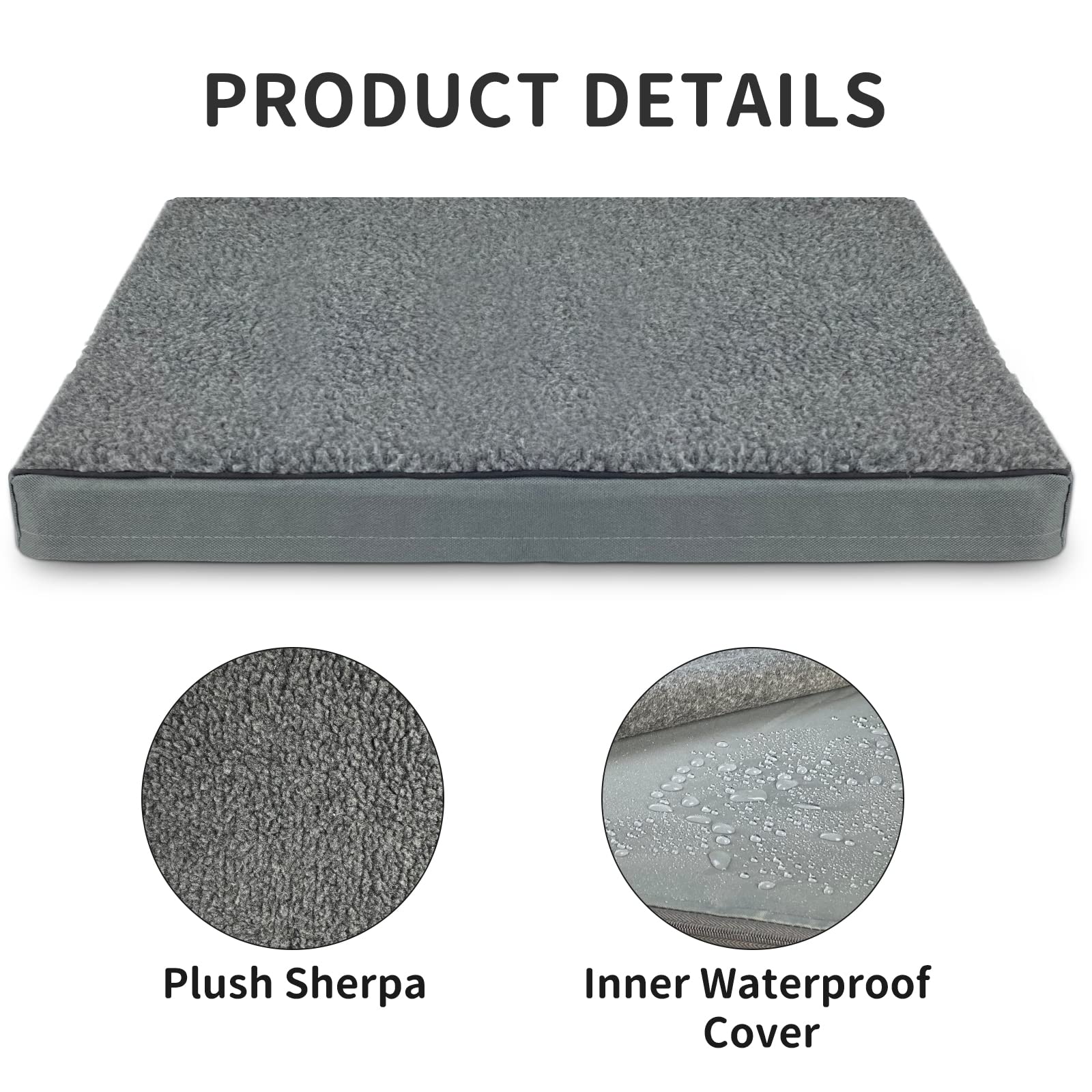 Aupetek Heated Pet Beds For Indoor/Outdoor Cat & Dog Orthopedic Foam Warming Cat Beds Auto Temperature Control, Washable Cover W