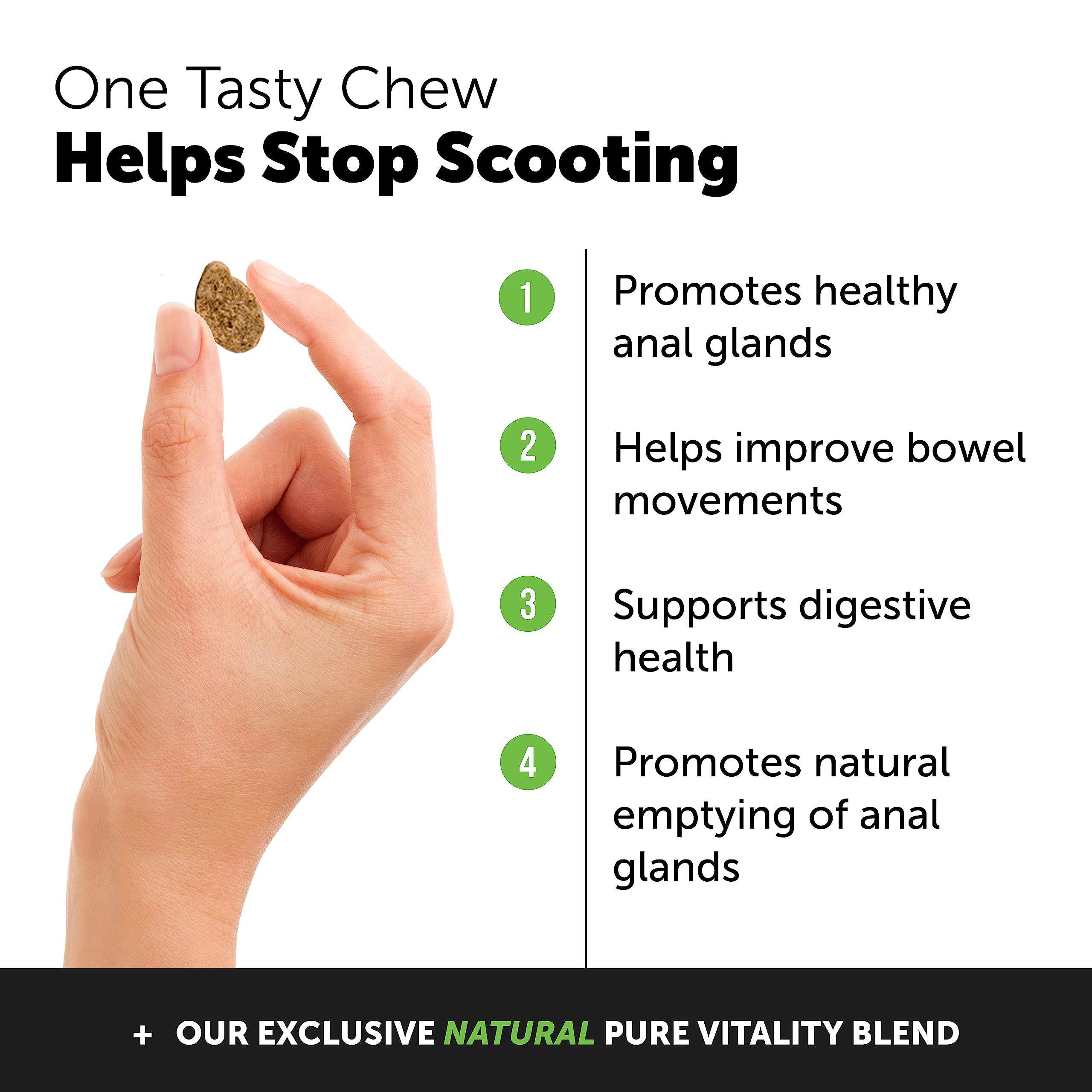 Pet Honesty Scoot Stopper - Digestion & Health Supplement for Dogs - Dog Anal Gland Support, Diarrhea & Bowel Support, Fiber & D