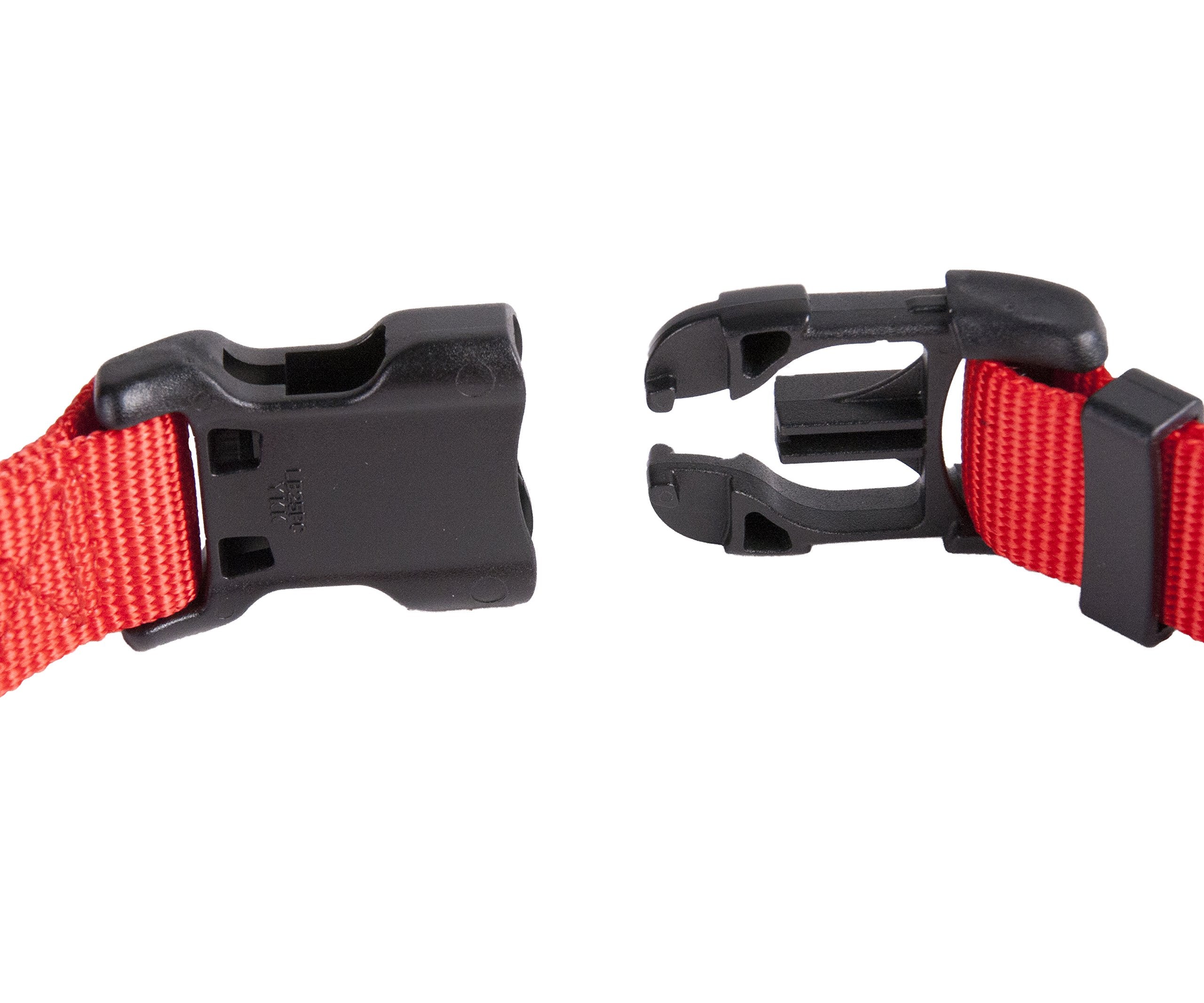GOGO Pet Products Adjustable Nylon Collar, X-Small 3/8", Red, Model 15050