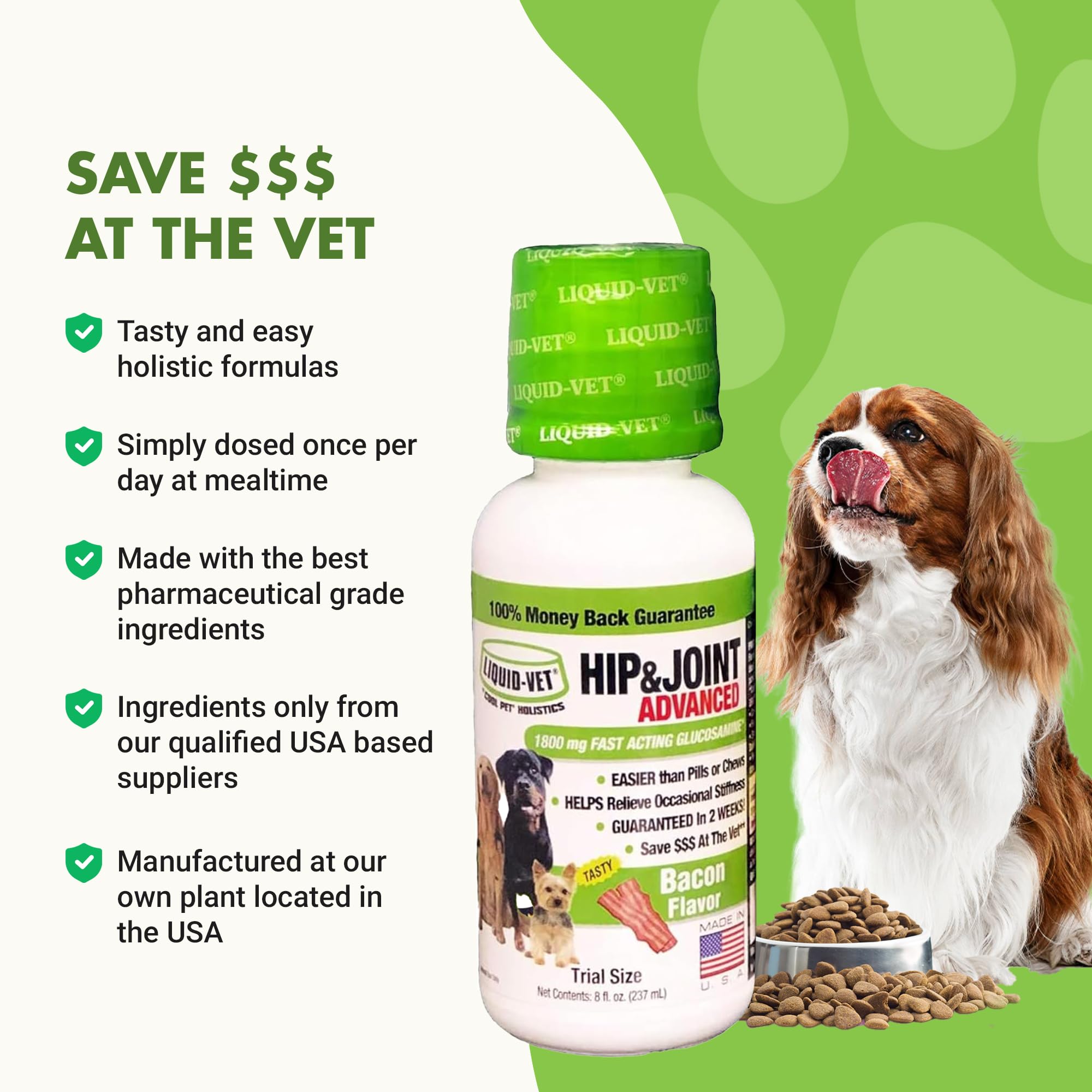 K9 Hip & Joint Advanced Formula, Bacon Flavor, 8 oz Trial Size