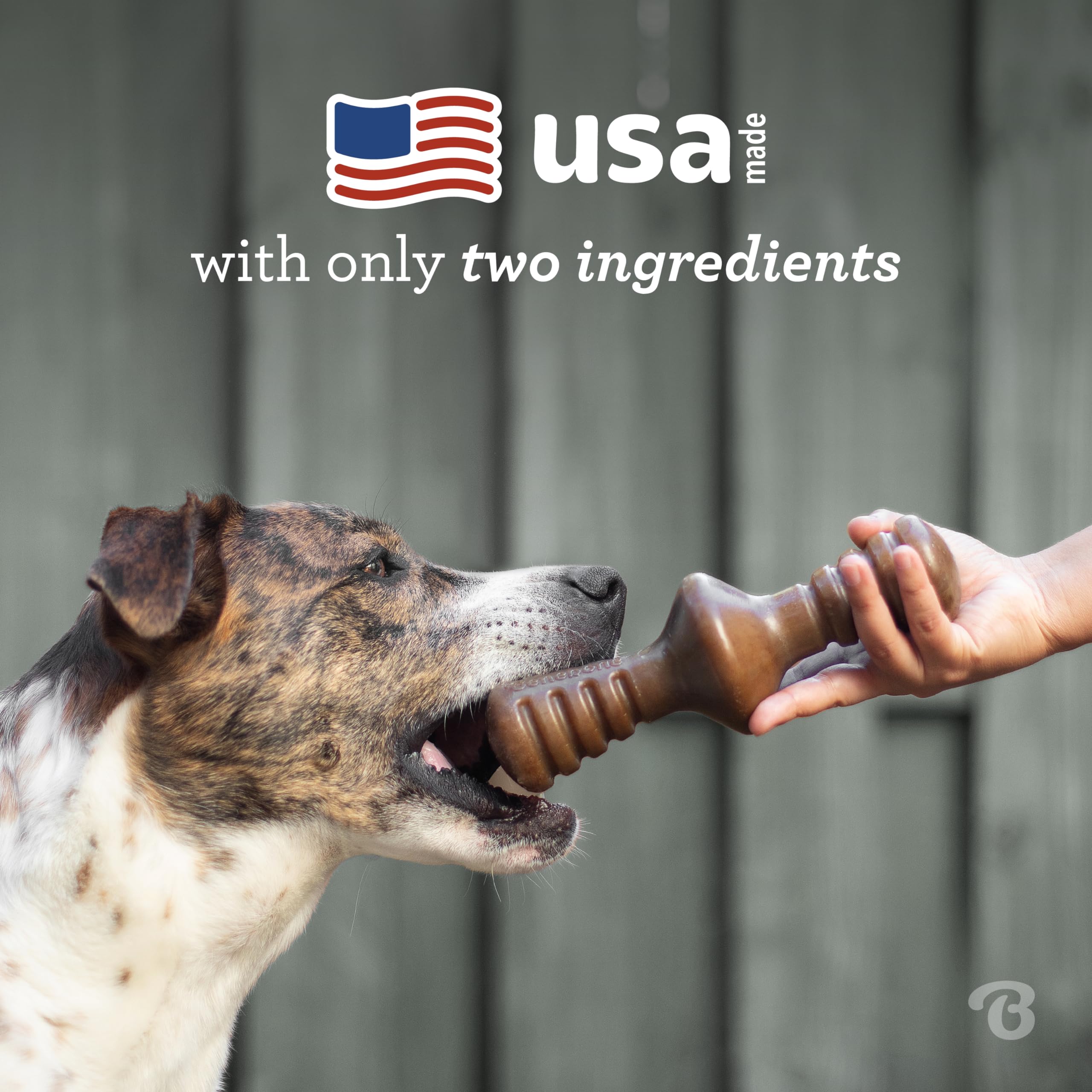 Benebone Zaggler Rolling Dog Chew Toy For Aggressive Chewers, Real Bacon, Made In Usa, Giant