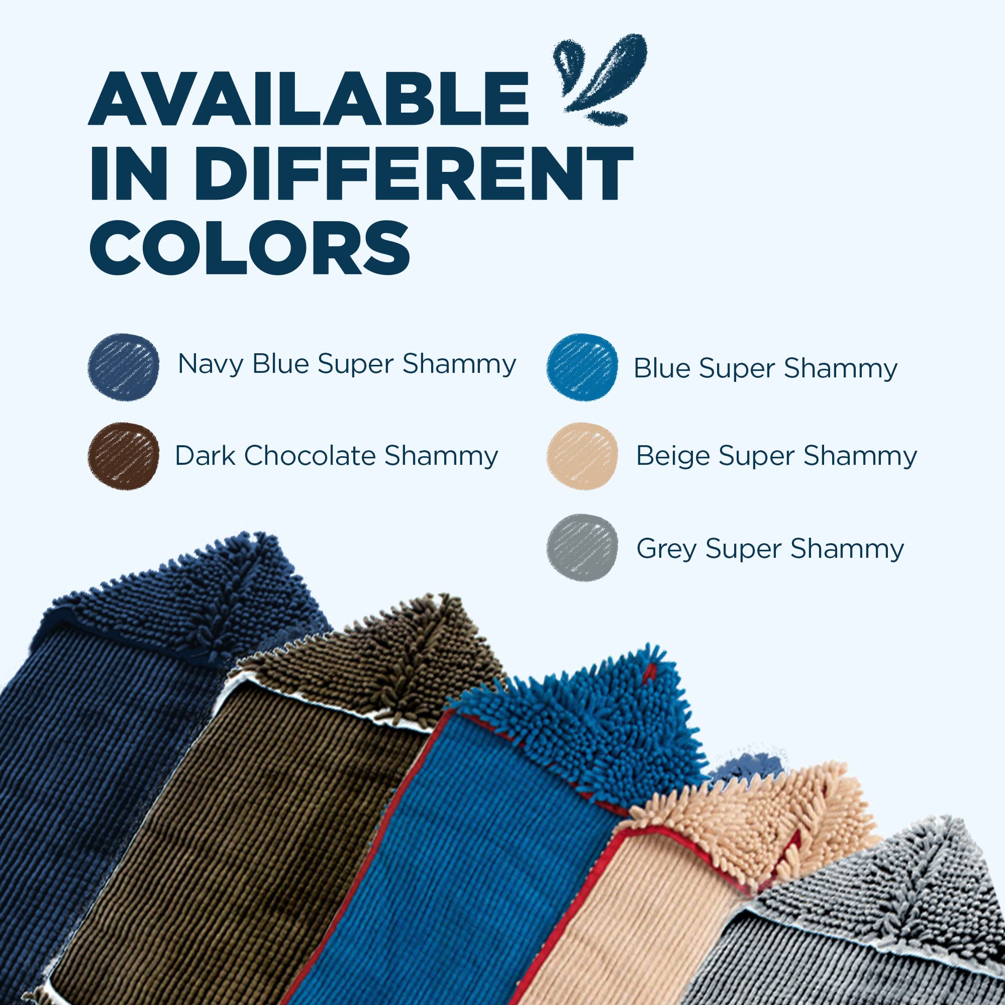 Soggy Doggy Super Shammy Dog Towel, Washable Microfiber Dog Towels For Drying Dogs And Cleaning Paws, Fast-Drying Dog Bath Towel With Hand Pockets, Blue/Red Trim, 31 X 14 Inches