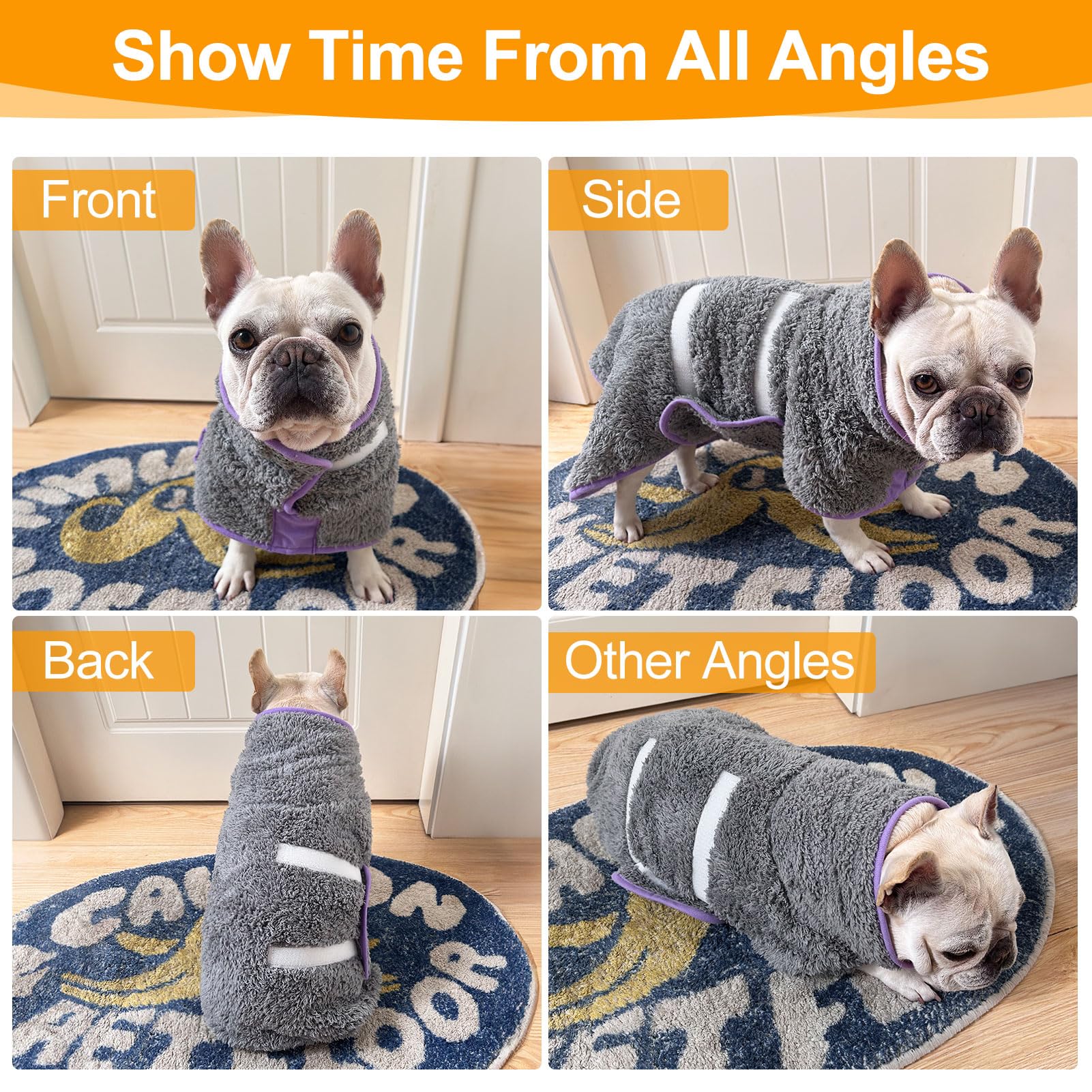 Super Absorbent Dog Towel - Large Quick Drying Robe For After Bath, Soft & Adjustable To Keep Dog Warm (S-Xxl)