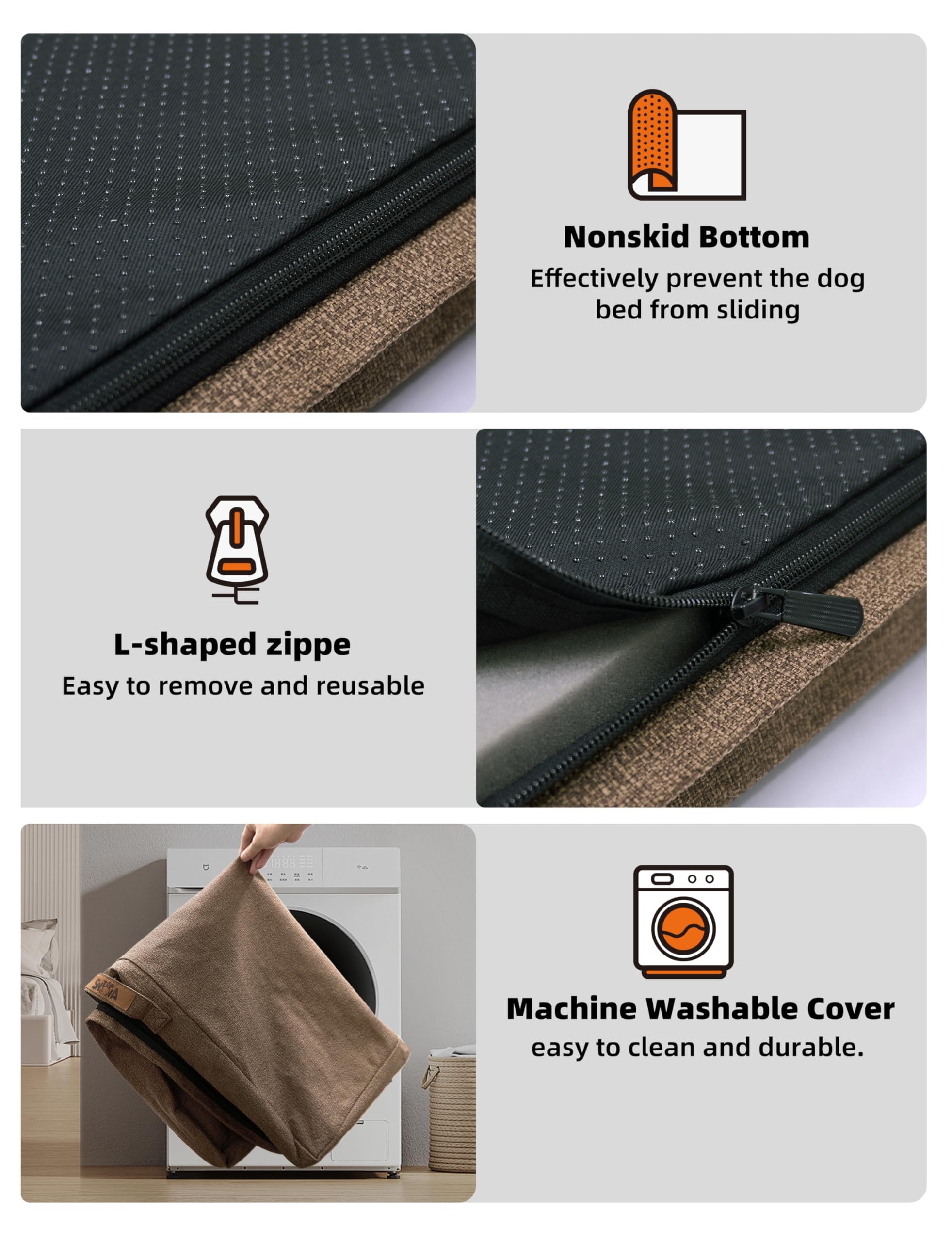 Sytopia 36-Inch Chew-Resistant Dog Bed - Large, Waterproof & Orthopedic Pet Bed For Outdoor Use. Supports Up To 60 Lbs, Machine-
