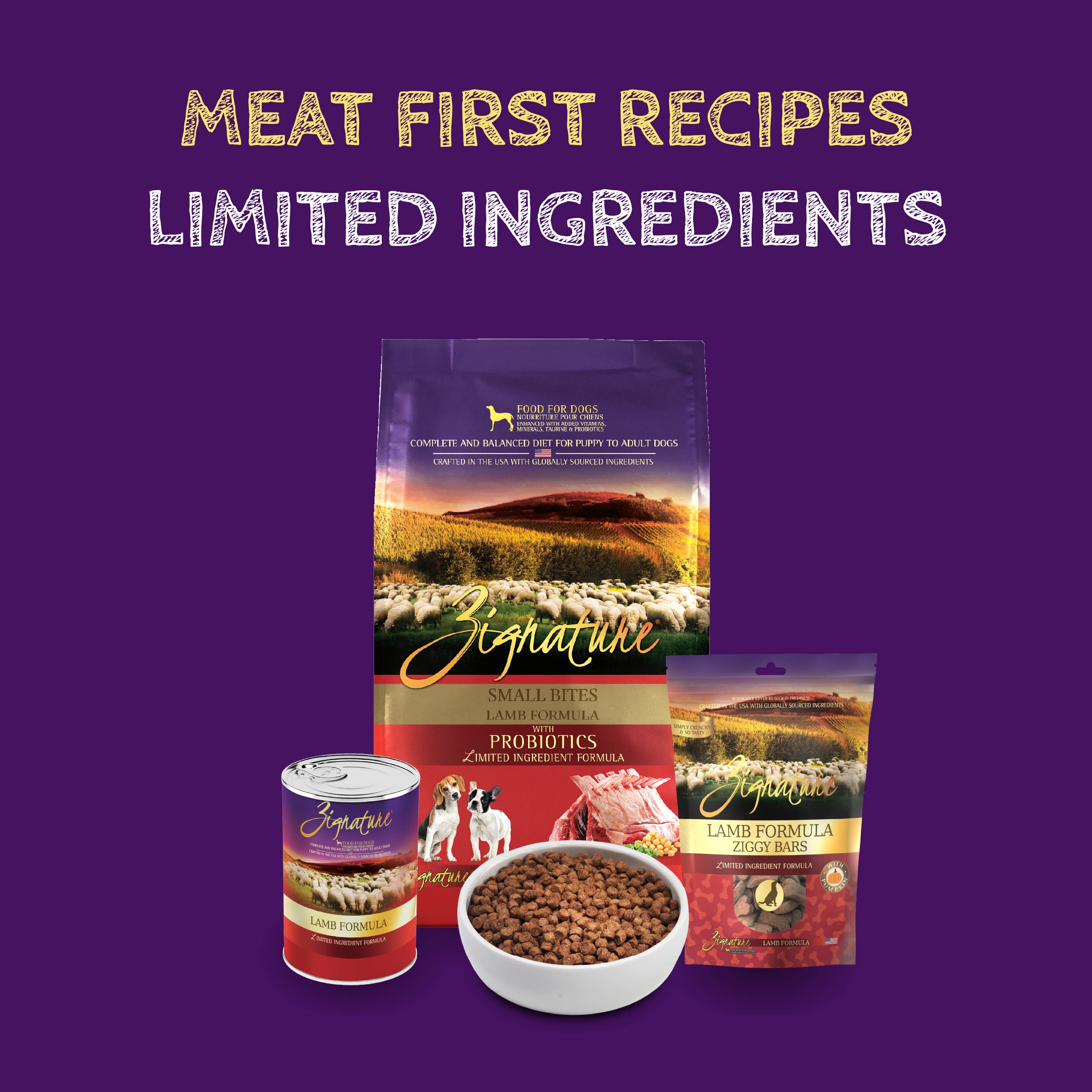 Zignature Lamb Small Bites Limited Ingredient Formula Dry Dog Food 12.5 lb