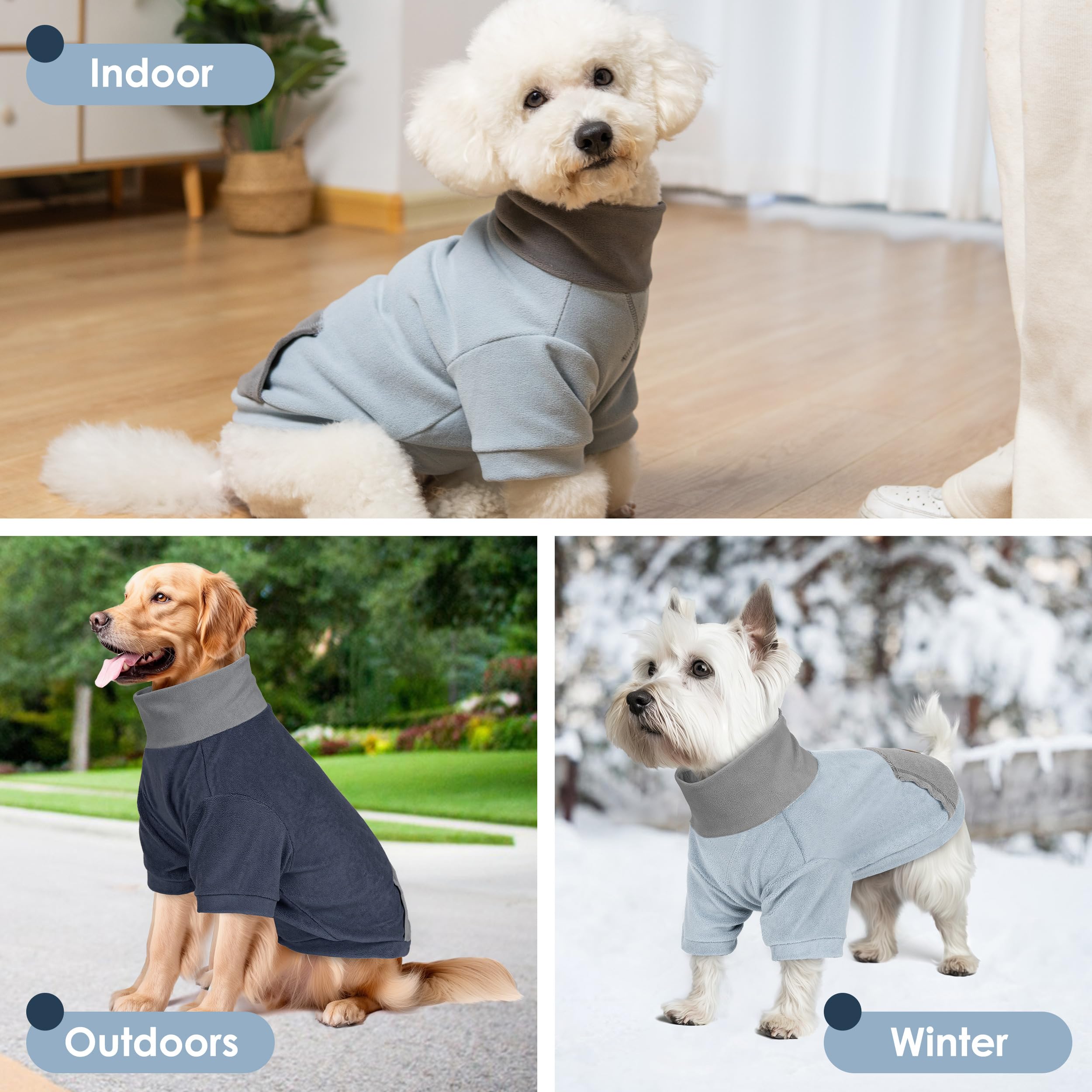 Cyeollo 2 Pack Xxl Dog Sweater, Soft Turtleneck Dog Sweaters For Large Dogs Male, Warm Dog Sweatshirt, Stretchy & Comfortable Pu