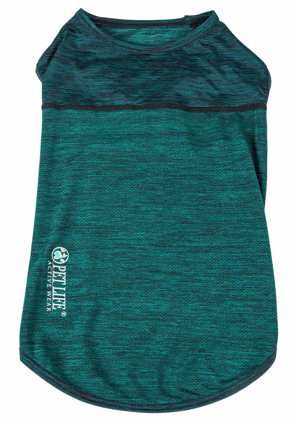Pet Life Active 'Aero-Pawlse' Heathered Quick-Dry And 4-Way Stretch-Performance Dog Tank Top T-Shirt(D0102H7Ltka.)