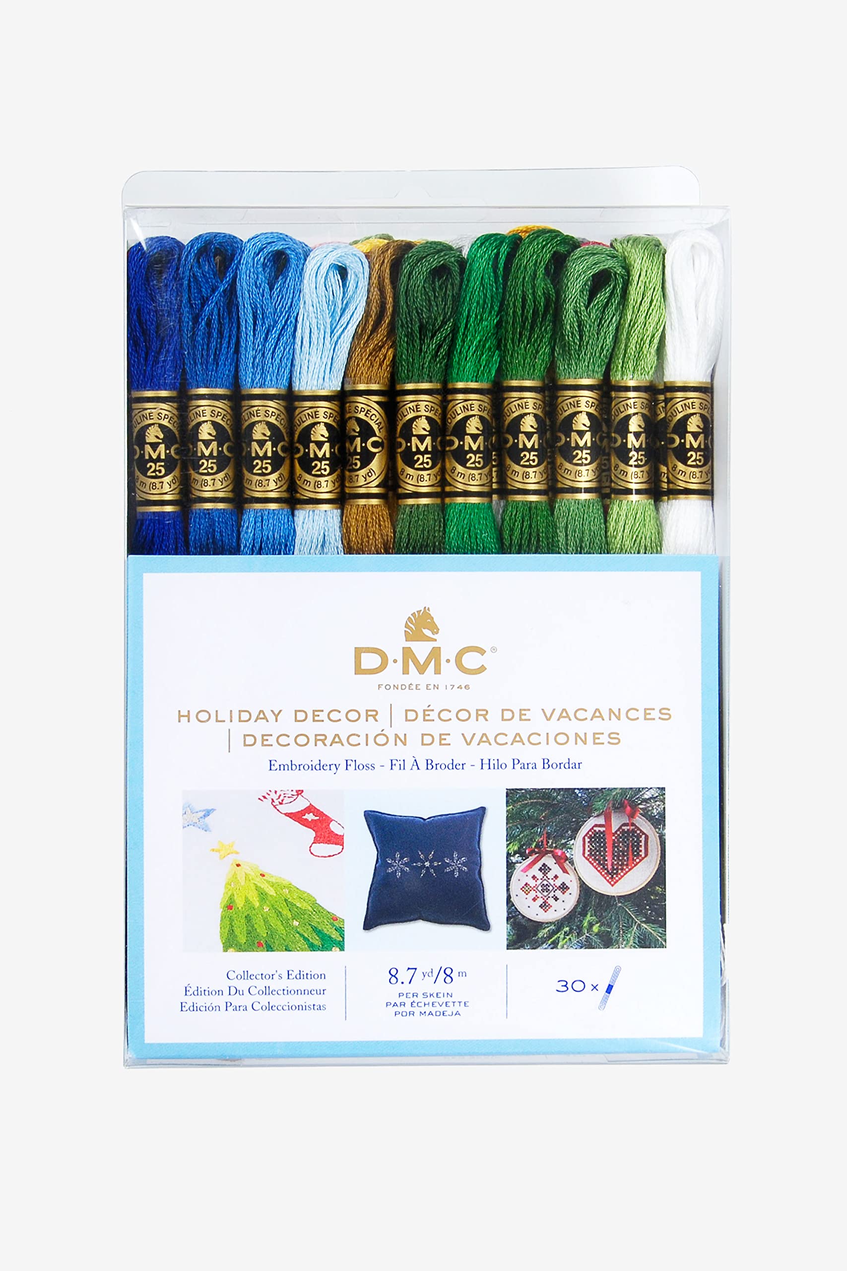 Dmc Embroidery Floss Pack 87Yd, Holiday Decor 30Pkg