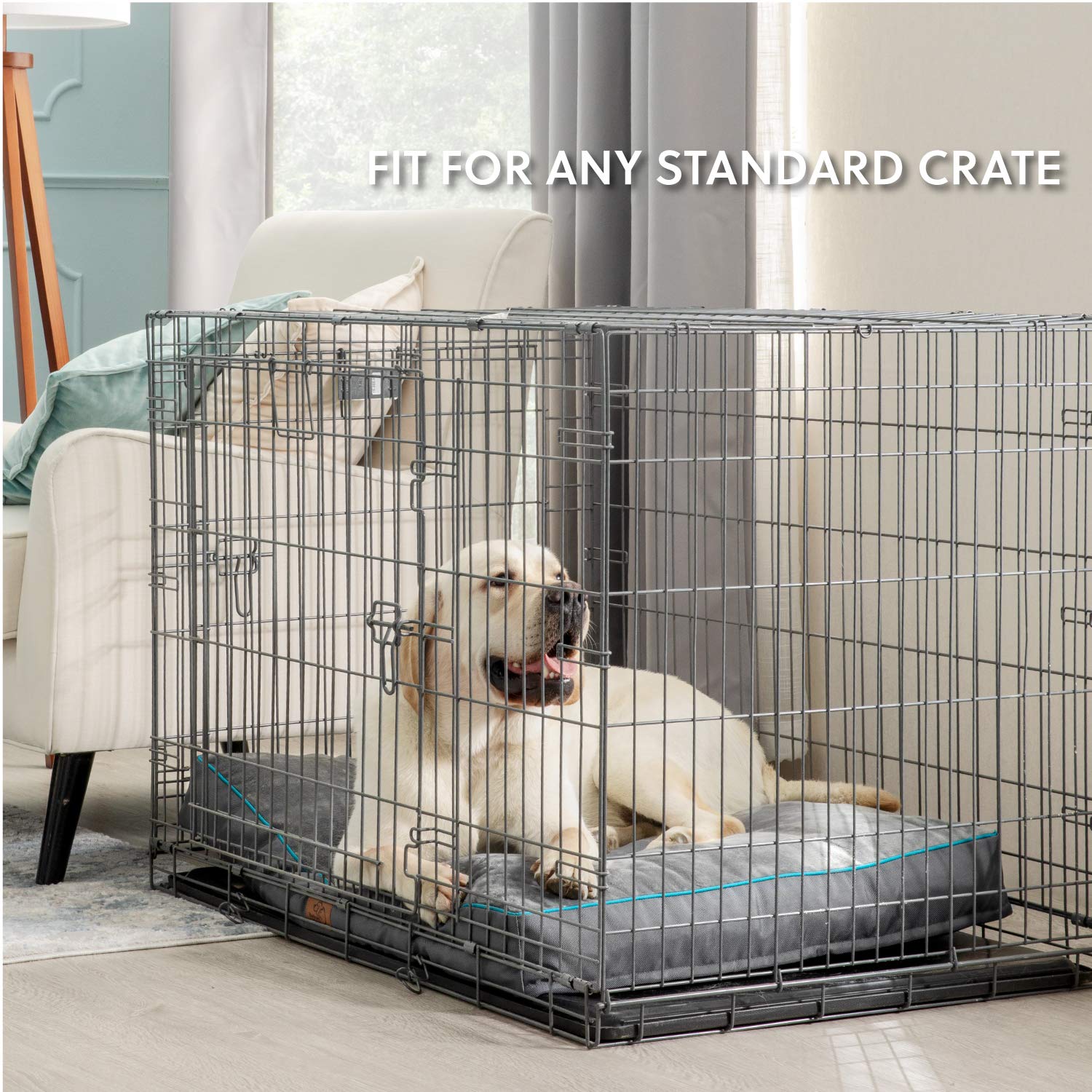 Bedsure Waterproof Dog Bed For Medium Dogs - 4 Inch Thicken Up To 45Lbs Pet Mat Pillows With Removable Washable Cover, Grey