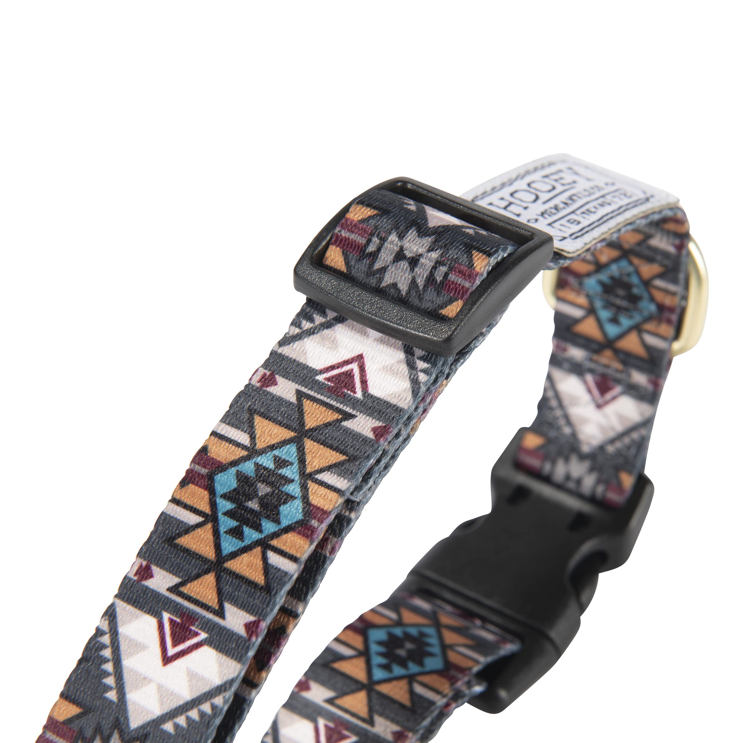Hooey Nomad Dog Collar, Durable Polyester Webbing Collar With Graphic-Inspired Prints, Beluga Monterey, Medium