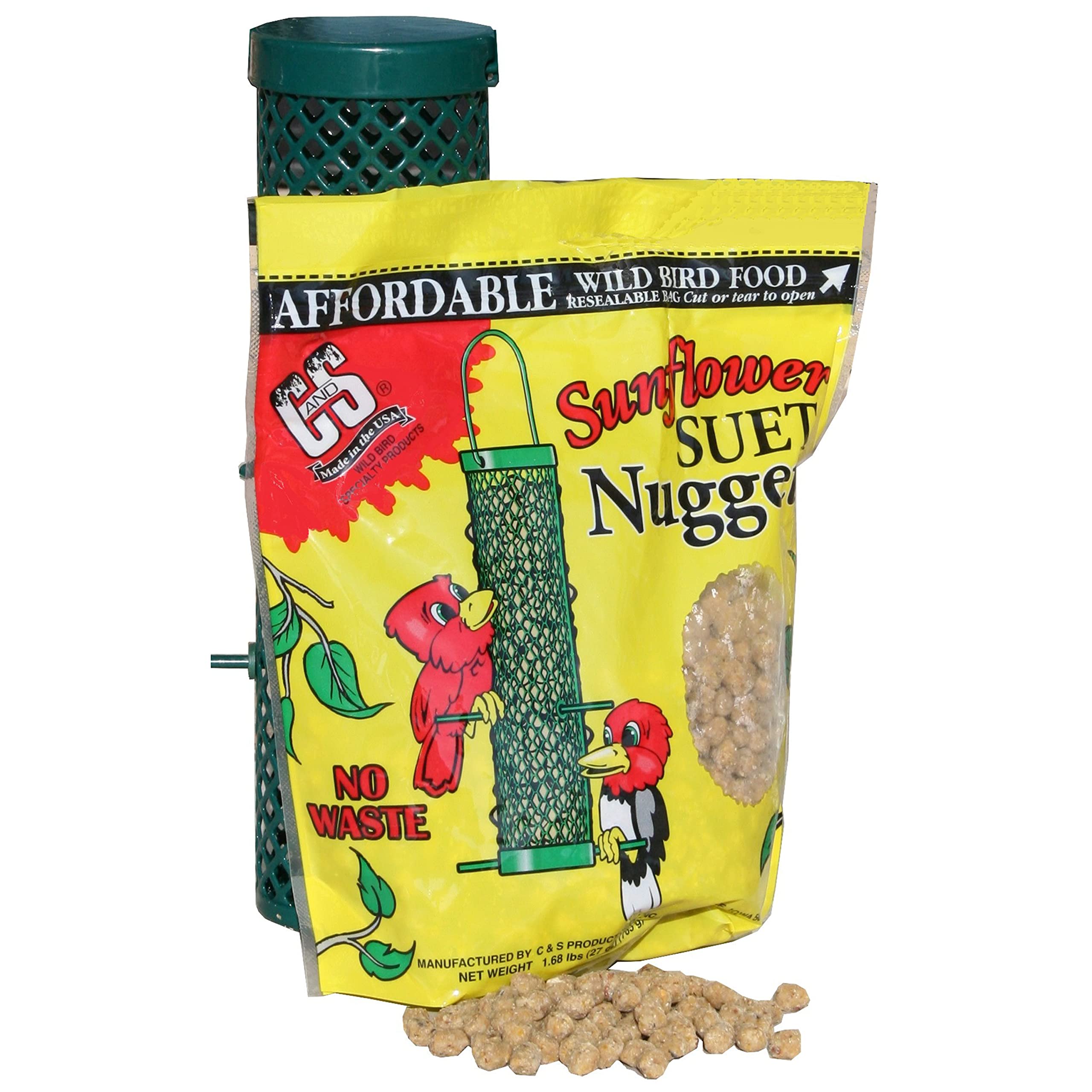 C&S Sunflower Suet Nuggets 27 Ounces, 6 Pack