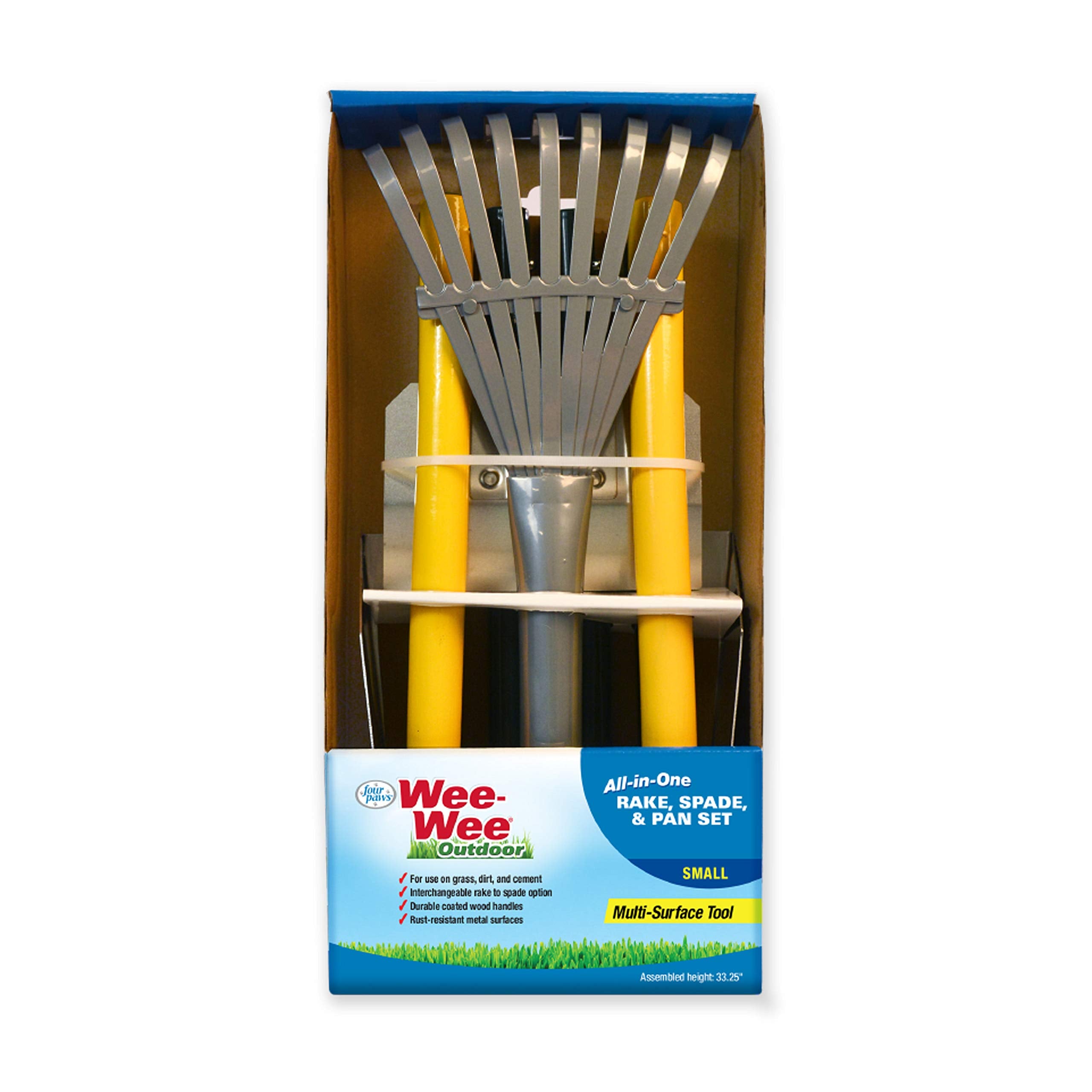 Four Paws Wee-Wee Pooper Scoopers For Dogs L Outdoor Rake L Spade & Pan L Pooper Scooper Set,Black