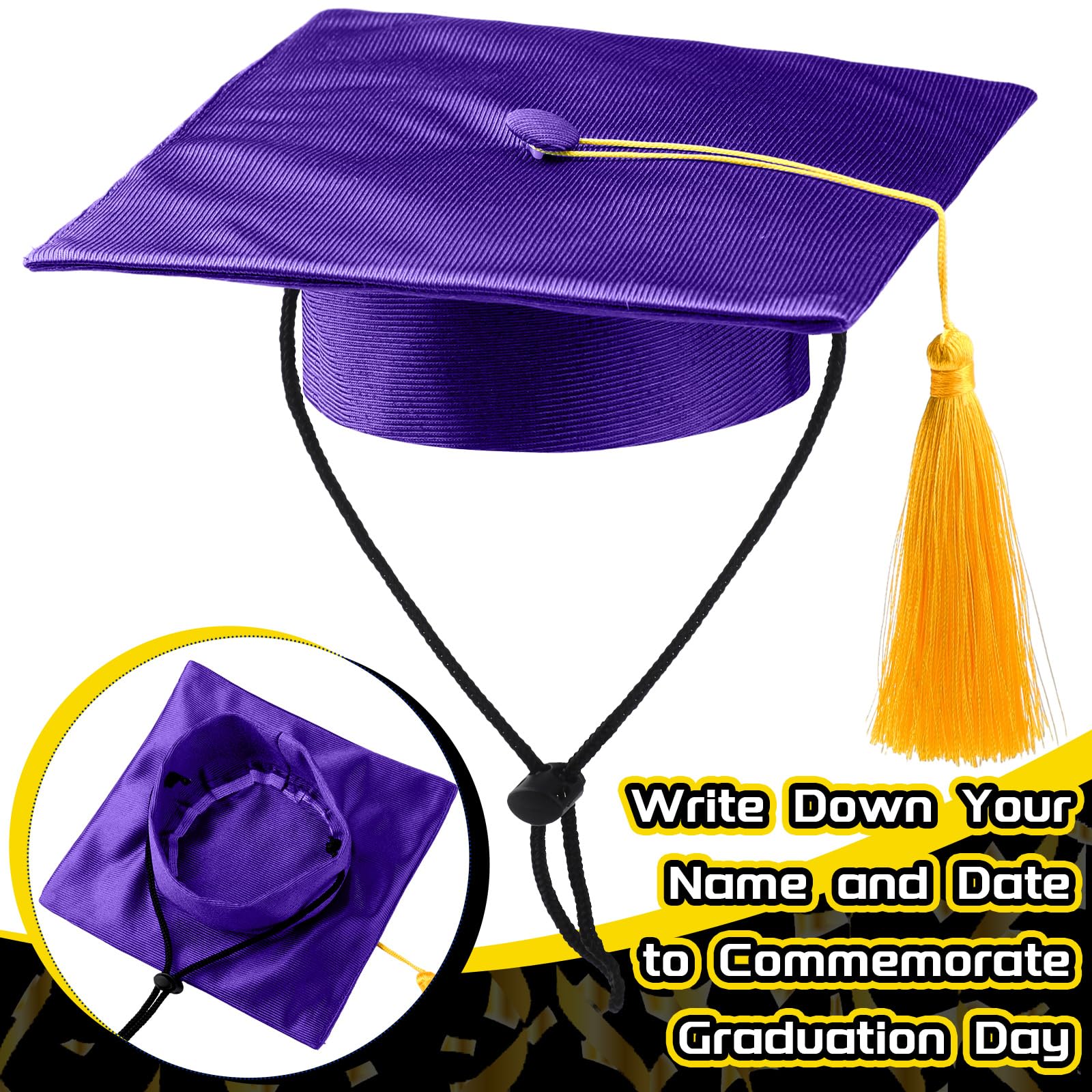 Bunnycool Dog Graduation Cap And Gown 2025 Washable Pet Graduation Costume For Dog Cat Shirt And Hat(Purple)