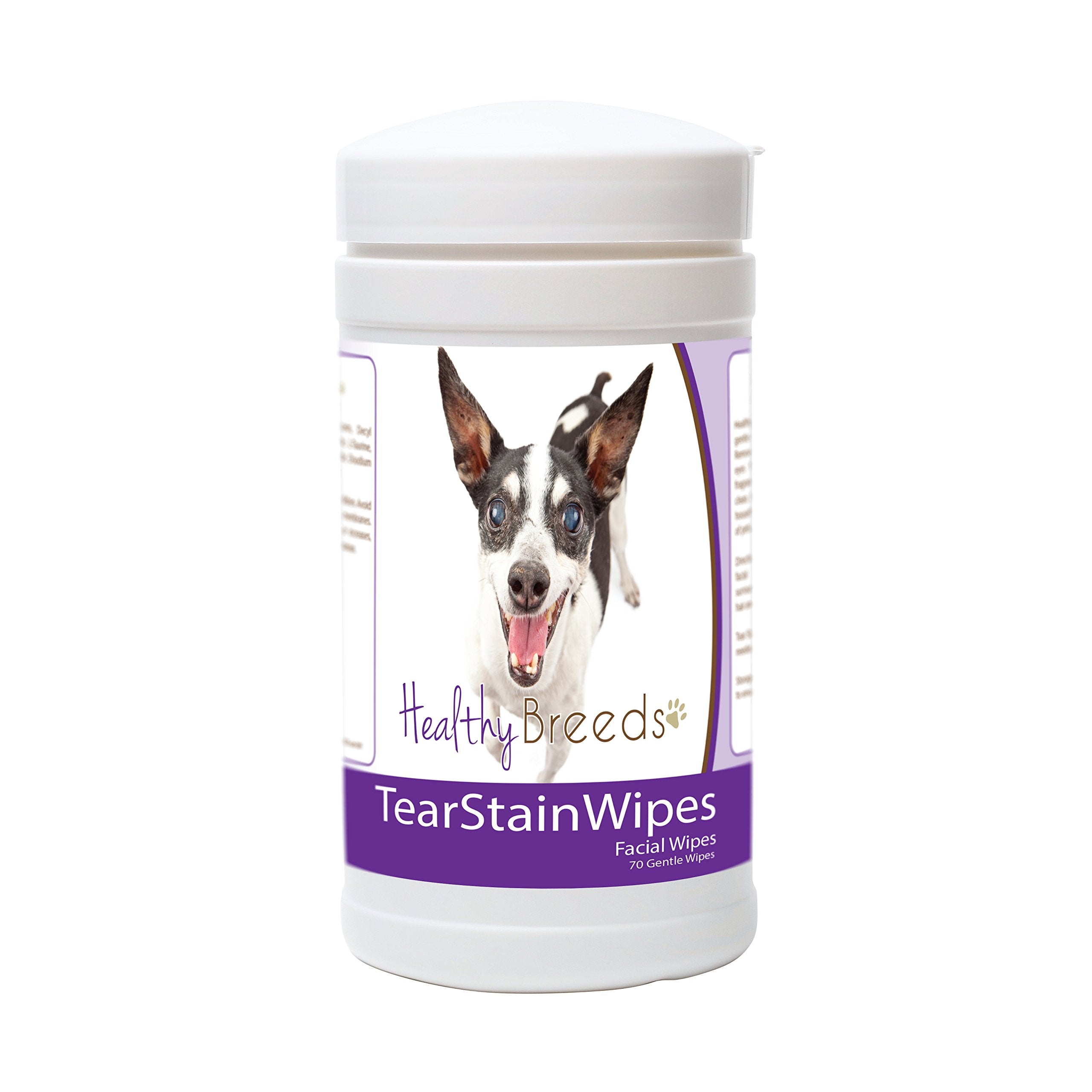 Healthy Breeds Rat Terrier Tear Stain Wipes 70 Count