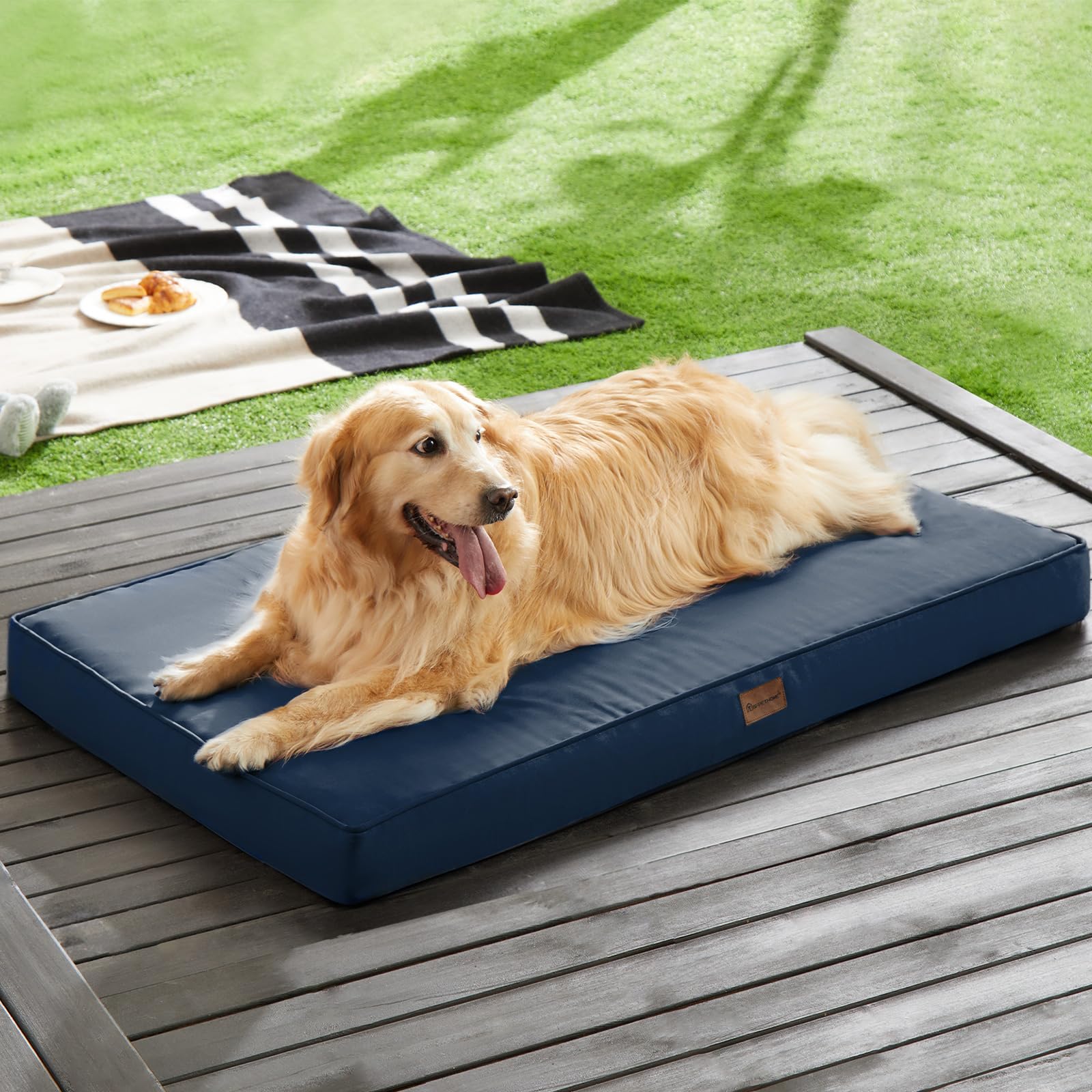 Bfpethome Outdoor Dog Bed For Medium, Large, Extra Large Dogs - Waterproof, Orthopedic With Removable Washable Cover, Egg Crate