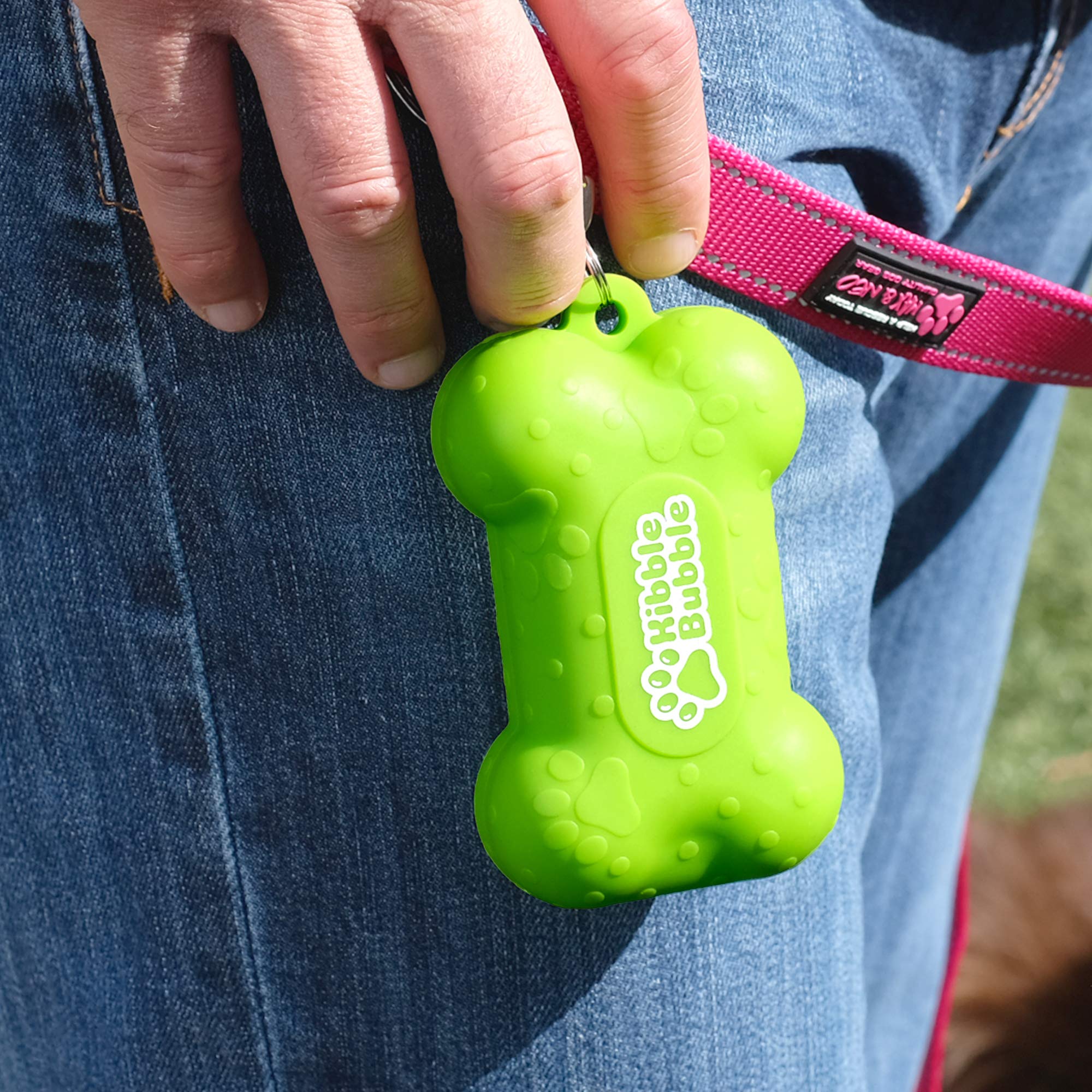 Kibble Bubble Dog Treat Pouch, Purple Bone