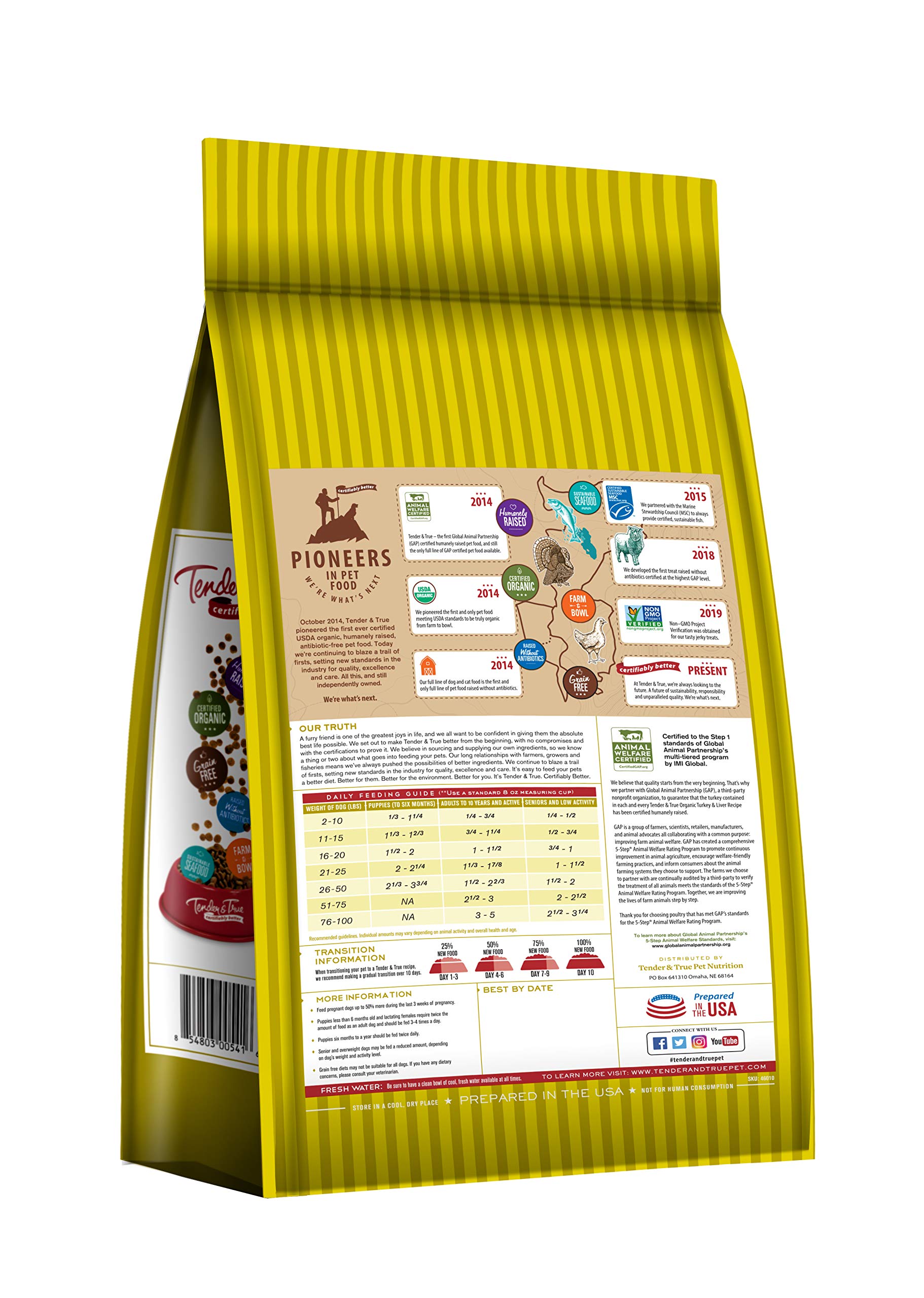 Tender & True Organic Turkey & Liver Recipe Dog Food, 4 lb