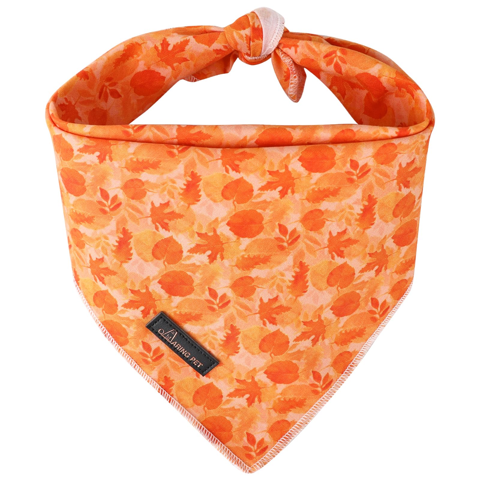 Aring Pet Cute Fall Leaves Dog Bandanas, Soft Comfortable Yellow Triangle Bibs For Small To Large Male And Female Dogs And Cats