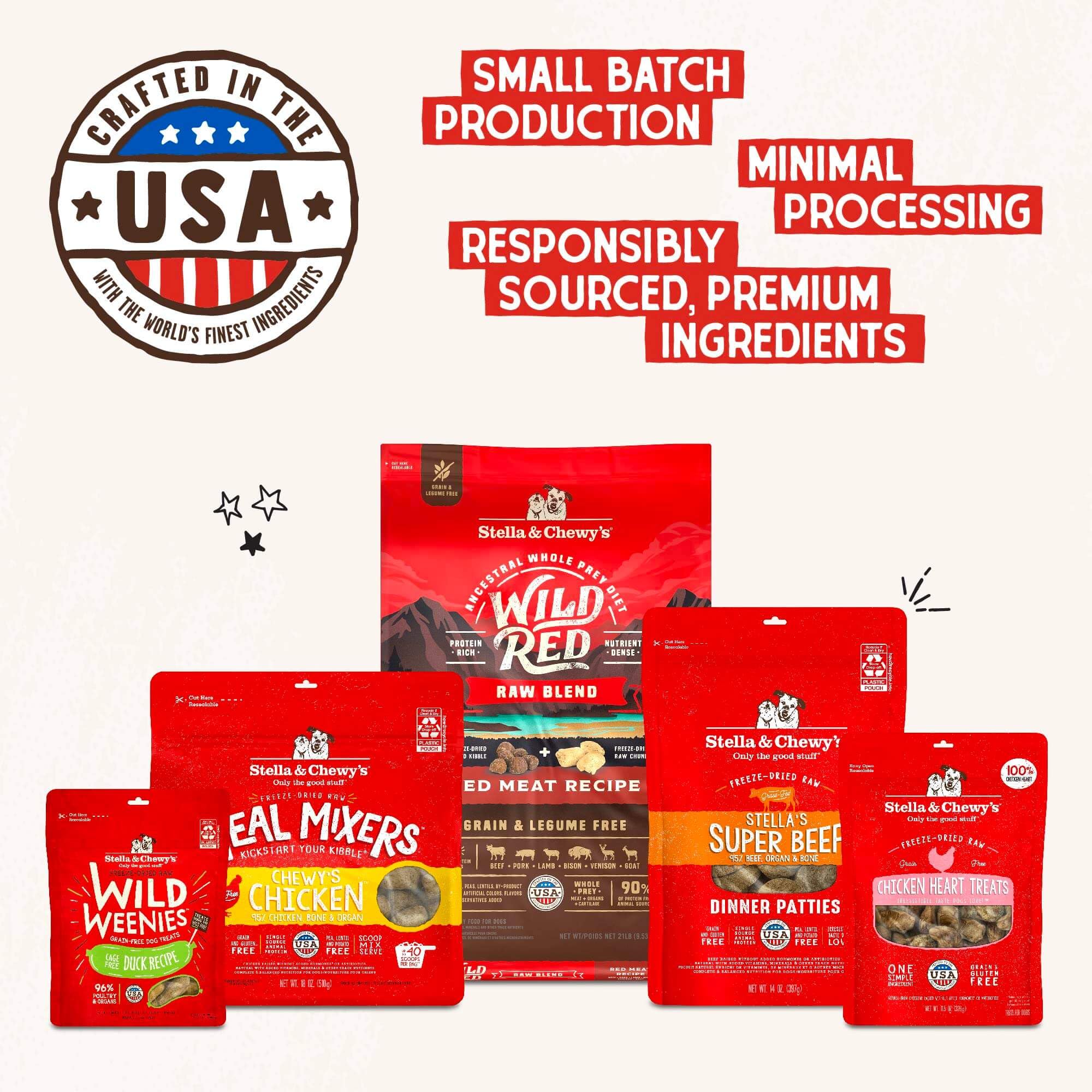 Stella & Chewys Stellas Shredrs Grass Fed Beef & Wild Caught Salmon Recipe in Broth, 2.8 oz Pouches (Pack of 24)