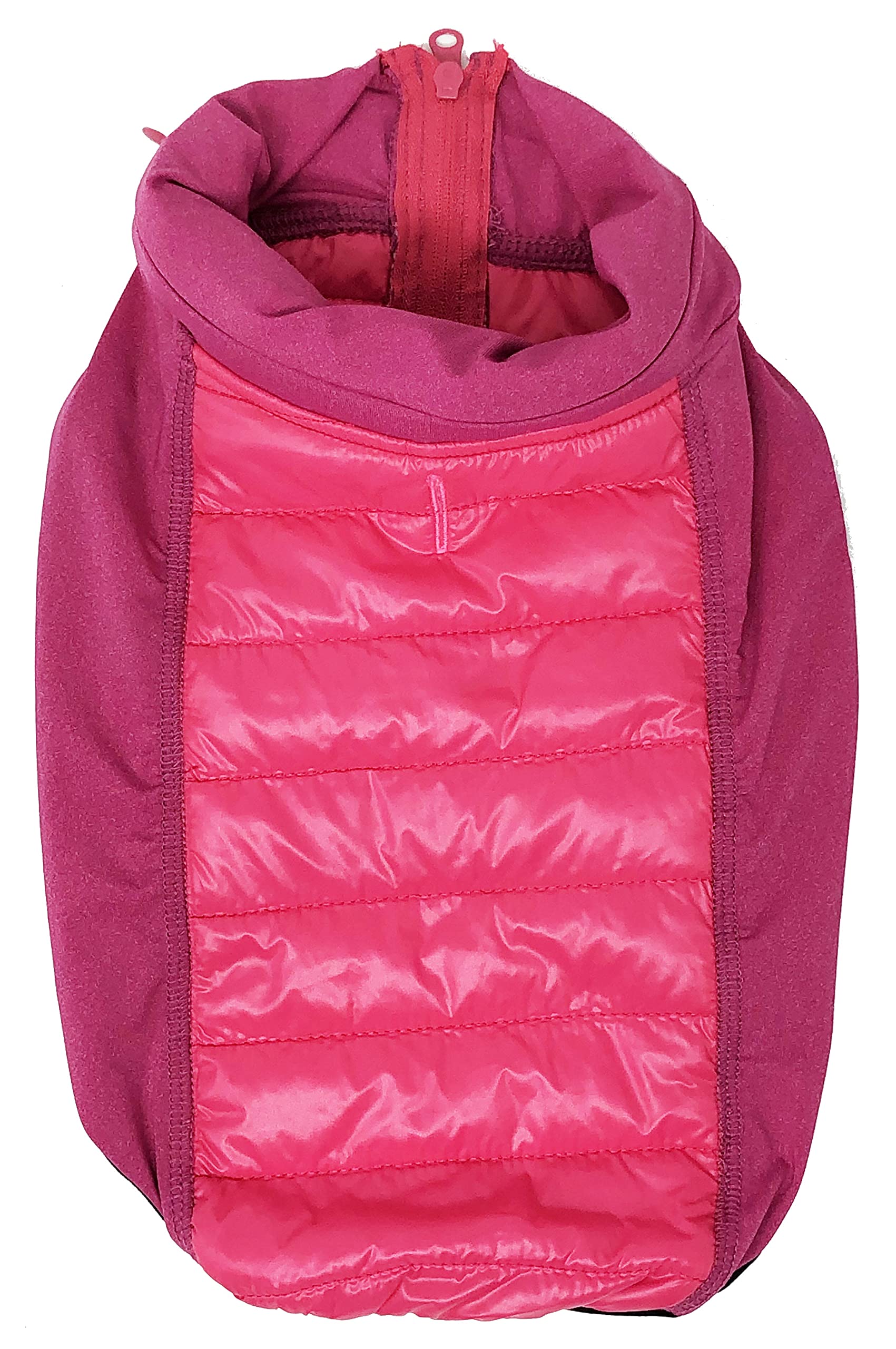 Pet Life Apex Lightweight Hybrid Stretch And Quick-Dry Dog Coat With Pop Out Hood, Lg, Pink
