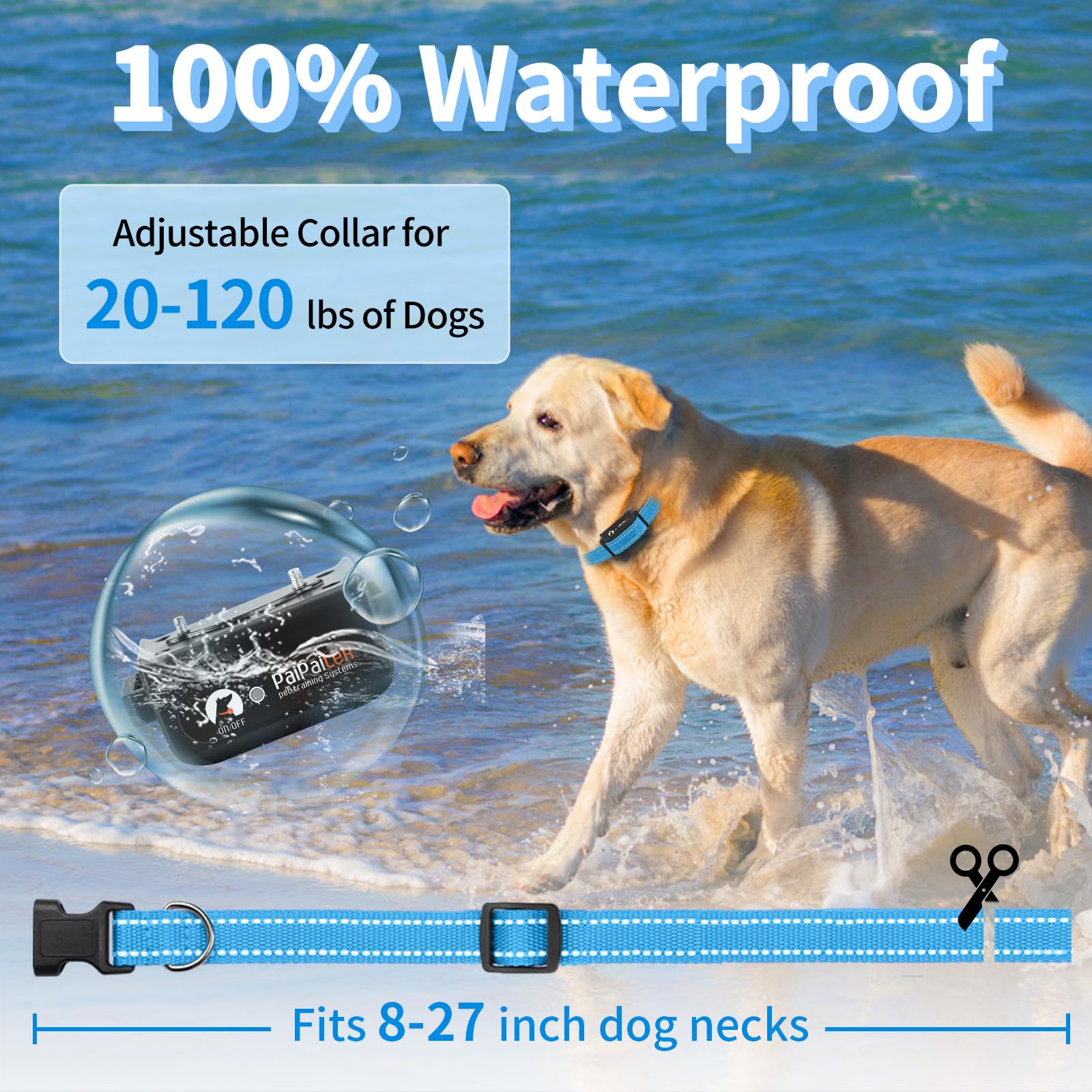 Paipaitek Dog Bark Collar With Remote 3300Ft Range - Automatic Bark Activated Shock Collar For Small Medium Large Dog With 5 Adj