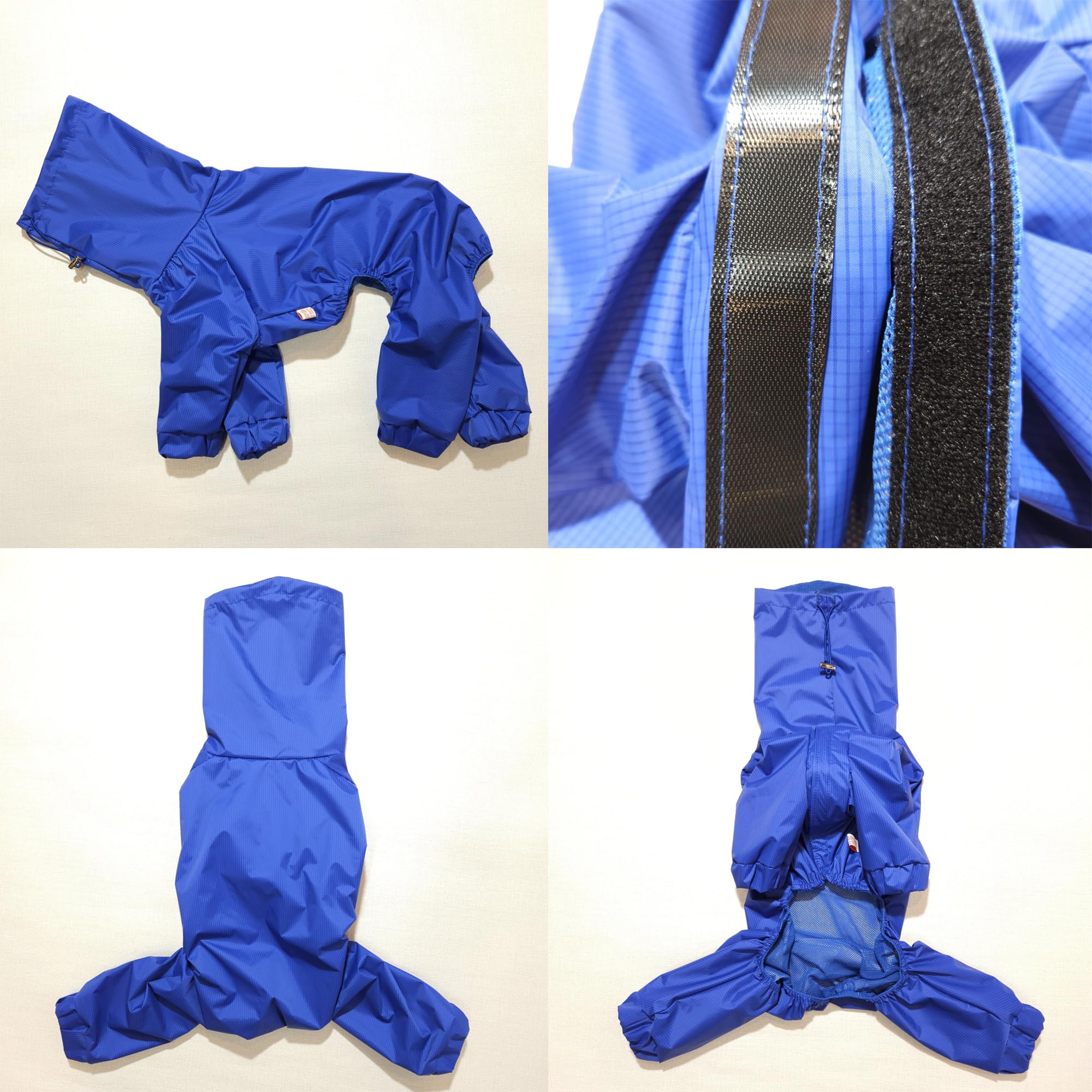 D Doggy Star Italian Greyhound Raincoat Waterproof Jacket Windbreaker Clothes Whippet For Dog (L,Raincoat Blue)