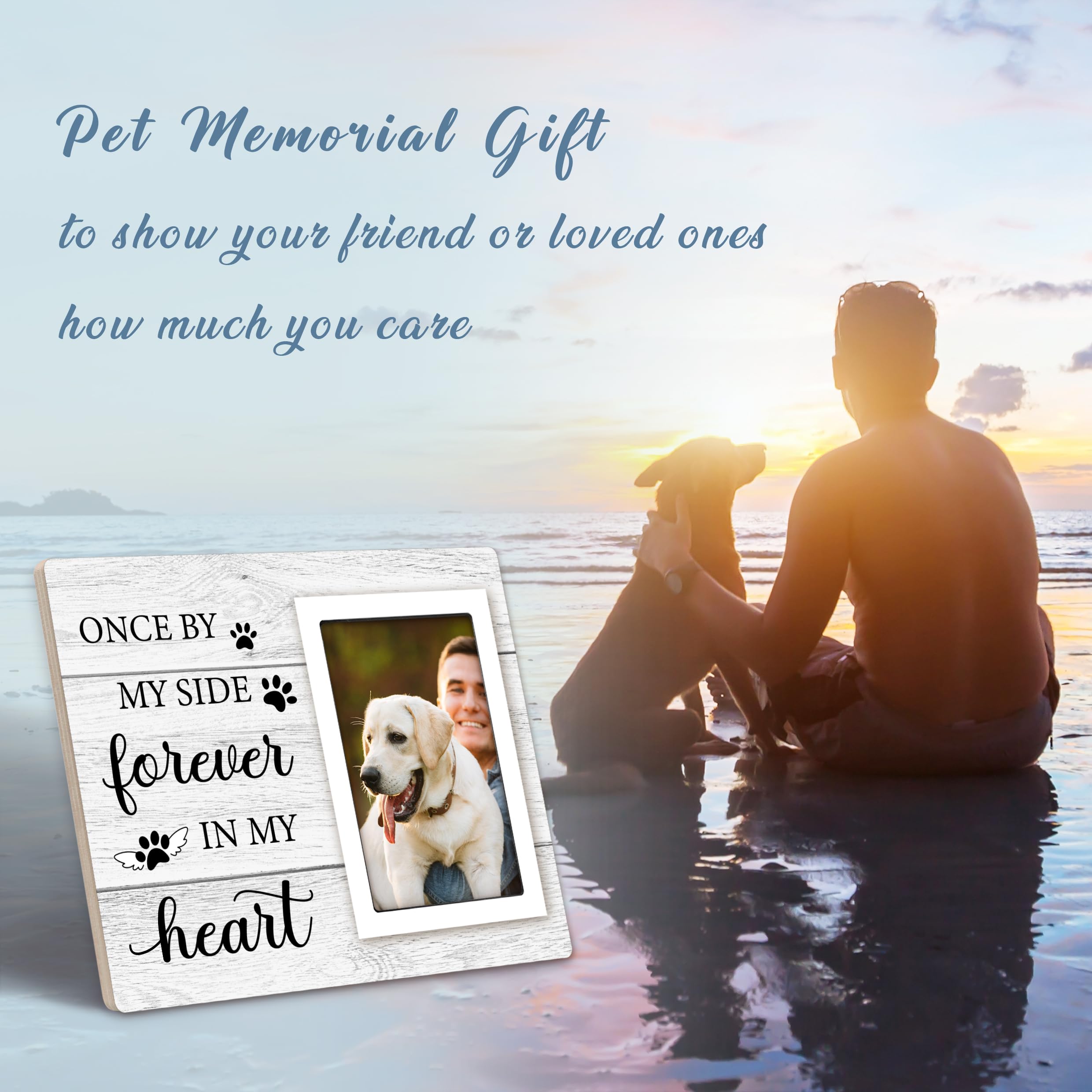 Pet Memorial Gifts For Dogs - Dog Memorial Gifts Picture Frame - Lost Of Pet Sympathy Present, Pet Loss Remembrance Gift, Cat Pa