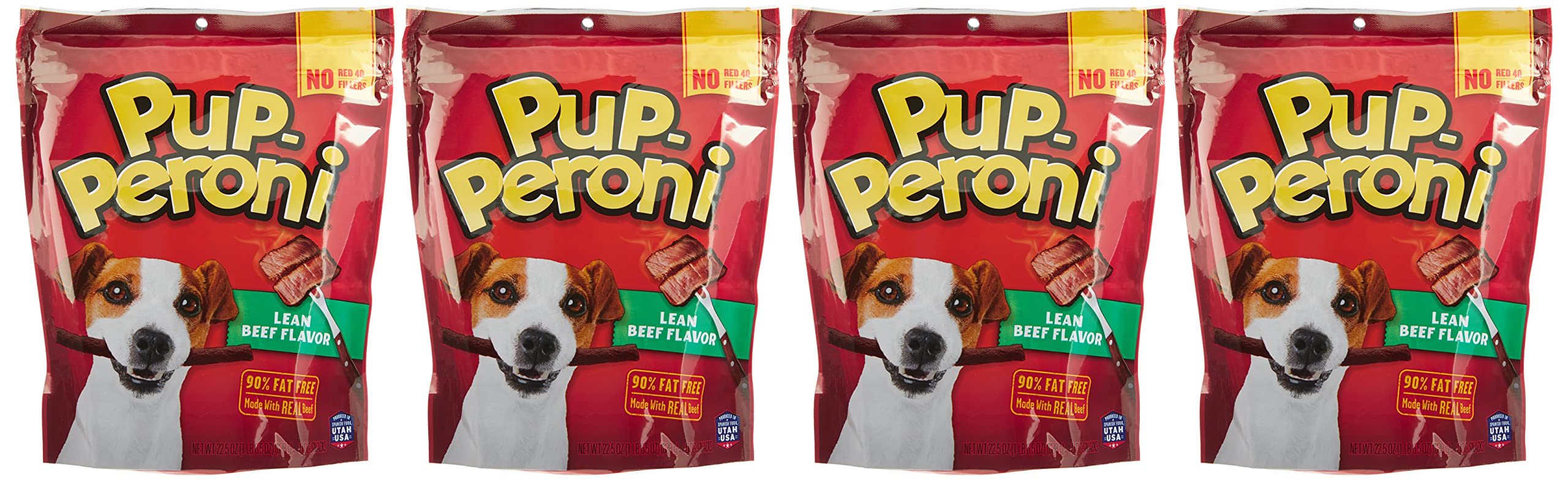 Pup-Peroni Original Lean Beef Flavor Dog Snacks, 22.5 Ounce Bag (Pack of 4)
