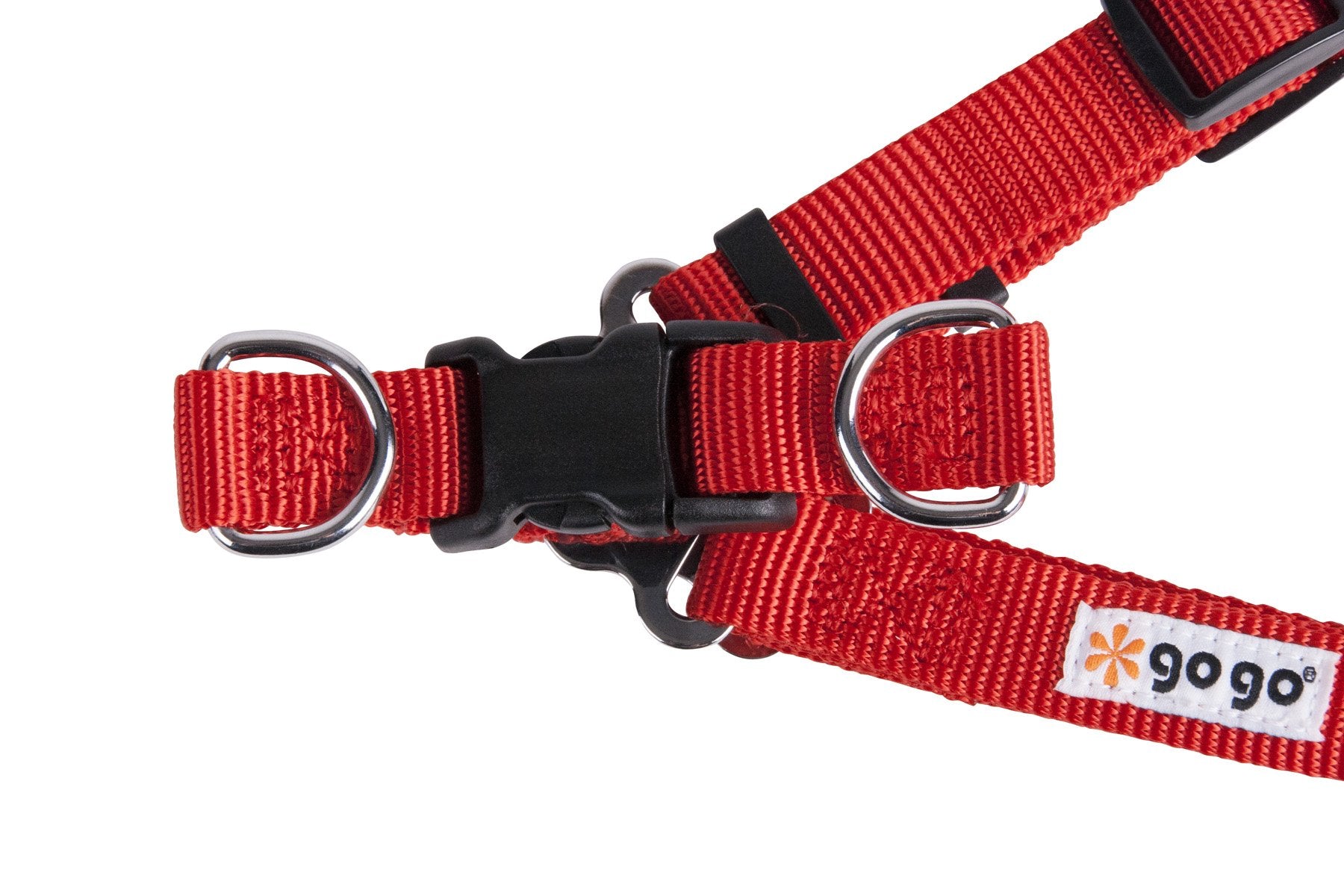 GOGO Pet Products Comfy Nylon Adjustable Pet Harness, Medium, Red, Model 15086