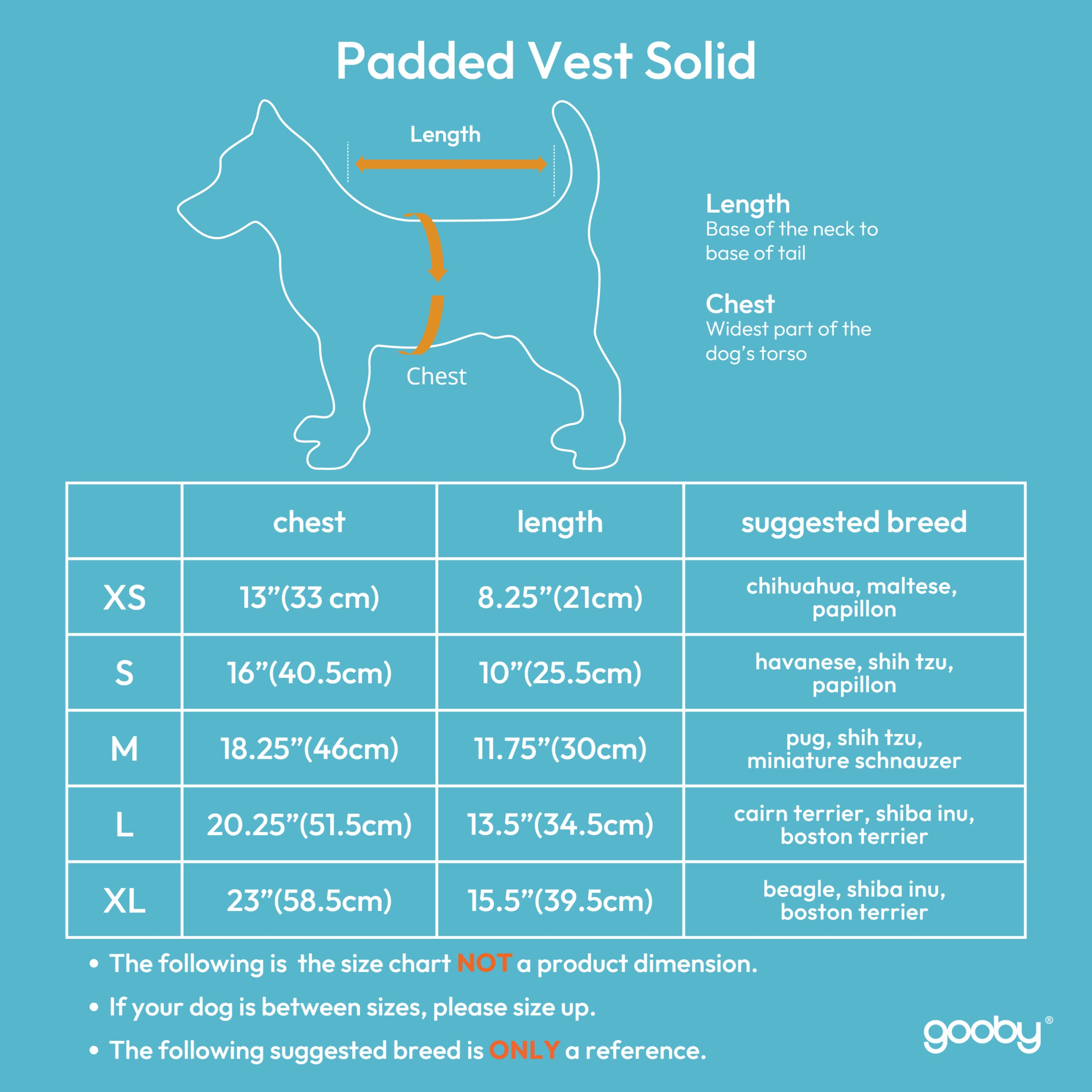 Gooby Padded Vest Dog Jacket - Solid Blue, Small - Warm Zip Up Dog Vest Fleece Jacket With Dual D Ring Leash - Winter Water Resi
