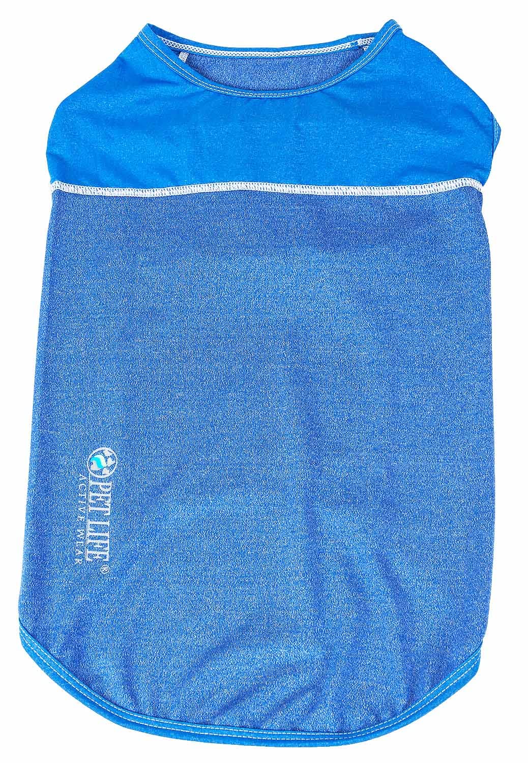 Pet Life Active 'Aero-Pawlse' Heathered Quick-Dry And 4-Way Stretch-Performance Dog Tank Top T-Shirt(D0102H7Lurg.)