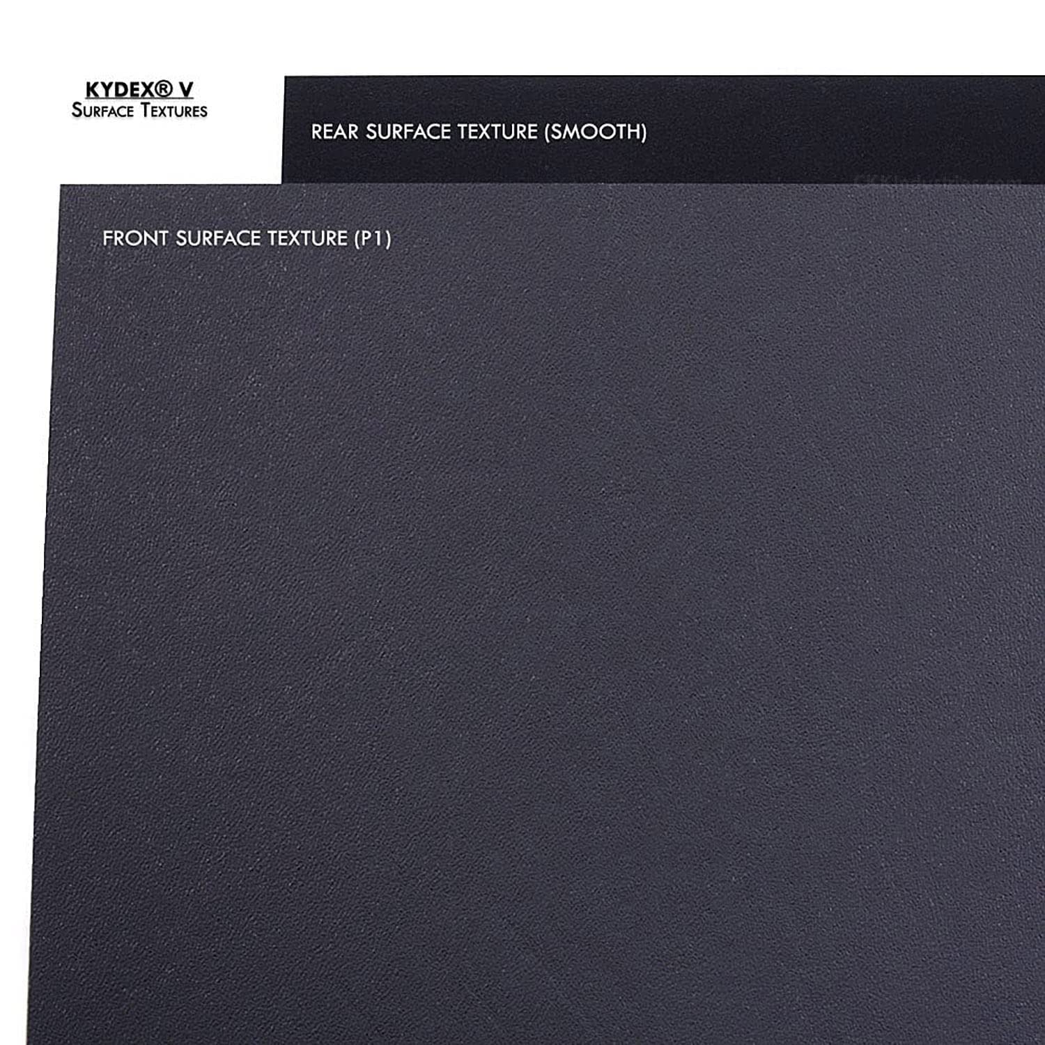 Kydex Thermoform Sheet - (Type V) - (P1 Texture) - (0080 Thickness) - (8In X 8In Sheets) - (Black) - (8 Pack) - (For Kydex Holst