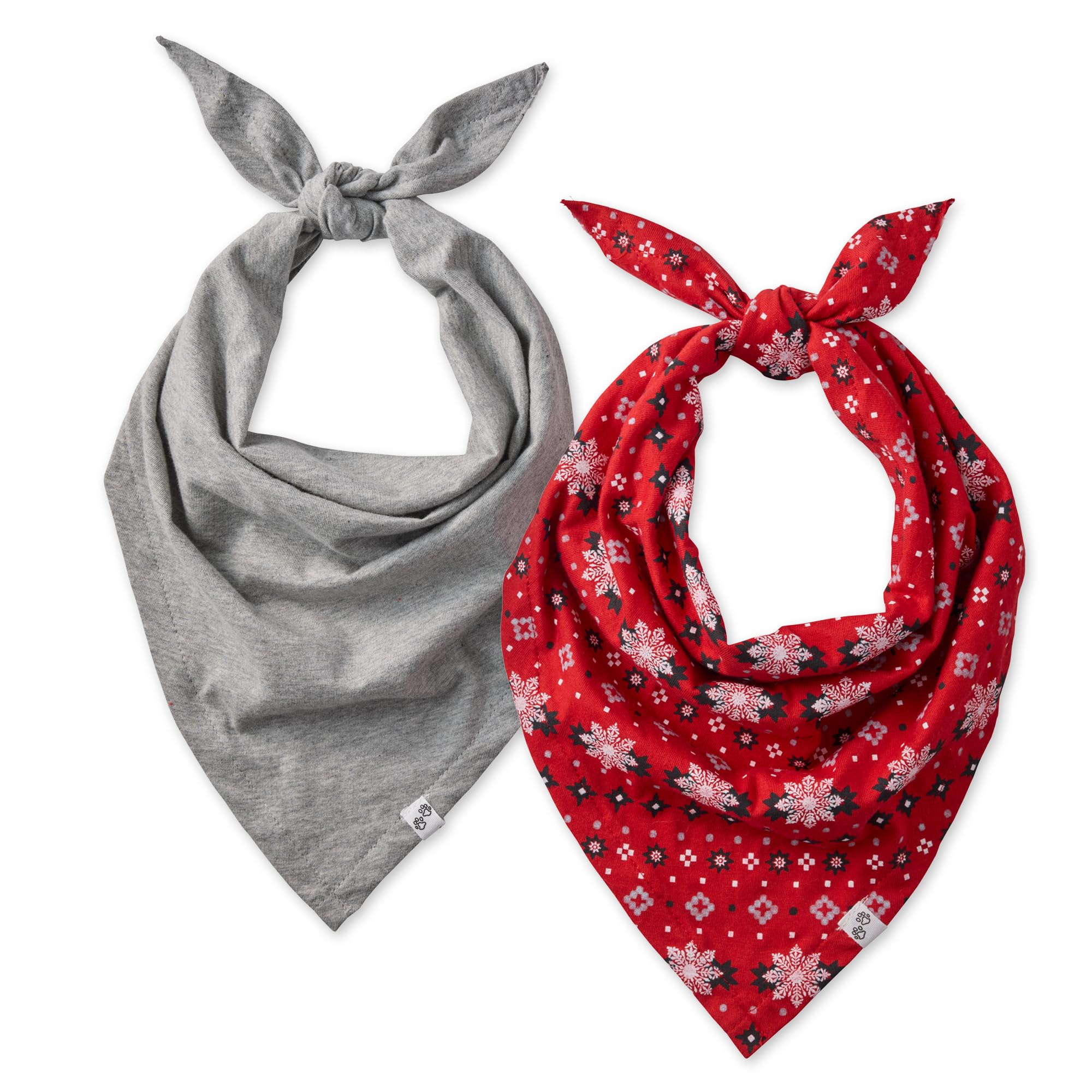 Pet Passion Multipack 100% Organic Cotton Pet Bandanas For Small, Medium And Large Dogs, Fair Isle, Medium/Large