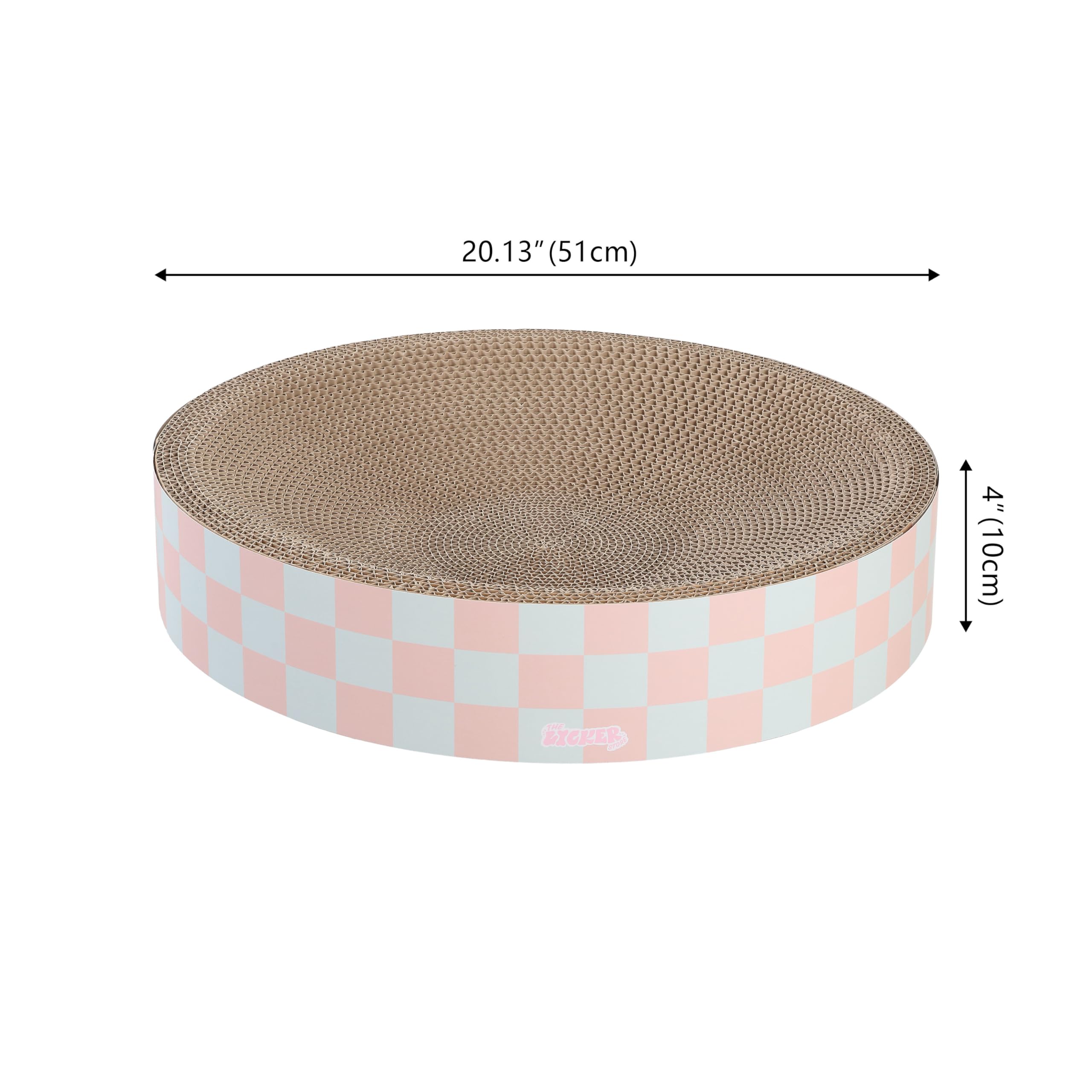 The Licker Store Csr1010E Nelson 20.13 Modern Cardboard Round Bowl Cat Scratcher With Catnip, Strawberry Milkshake