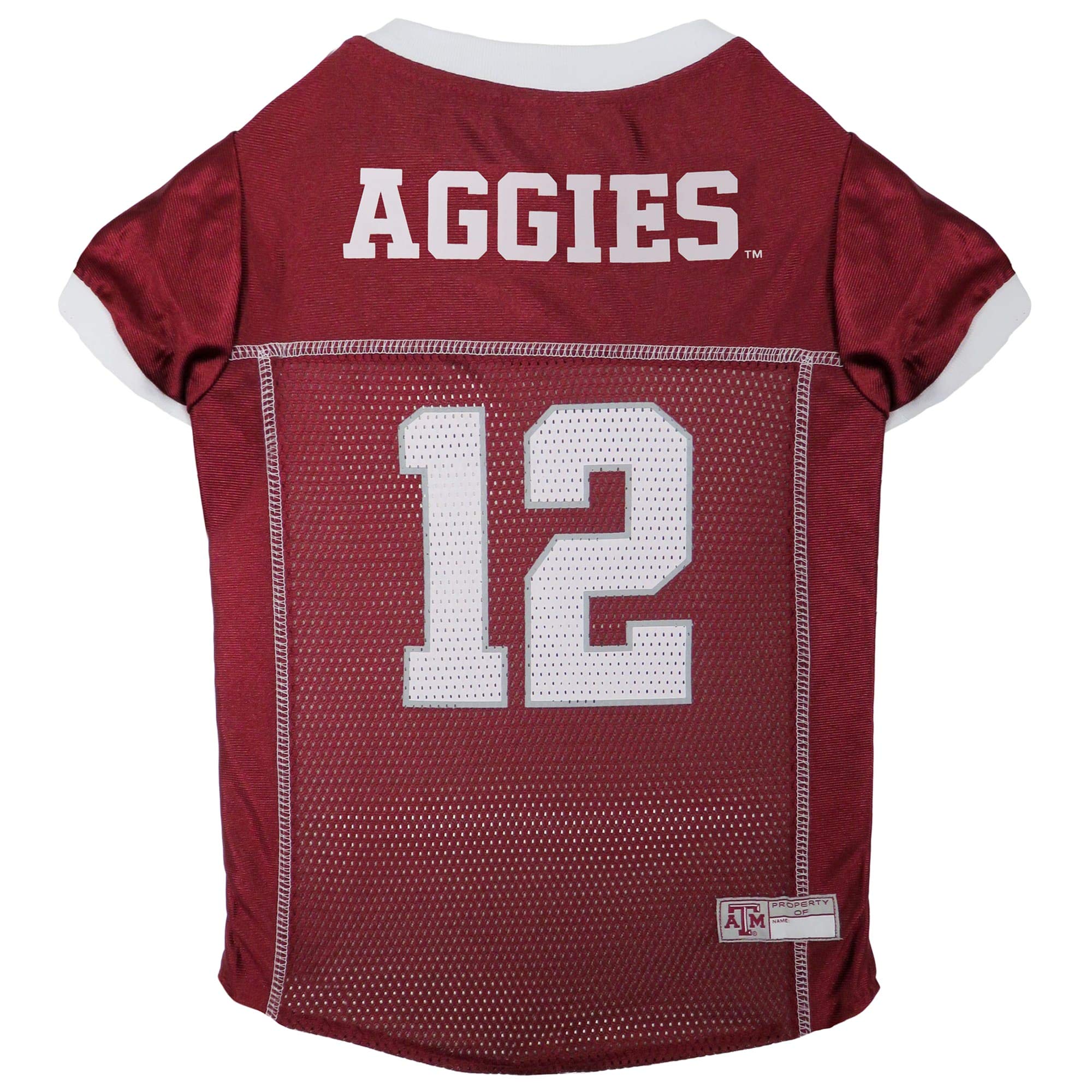 Pets First NCAA College TEXAS A&M Aggies Mesh Jersey for DOGS & CATS, Size Large, Licensed Dog Jersey with your Favorite Footbal
