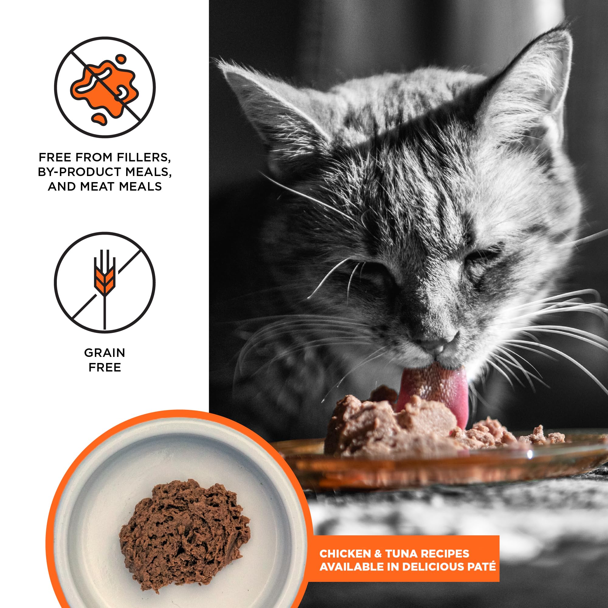 BIXBI Liberty Wet Cat Food Pat Variety Pack Featuring Chicken Recipe & Tuna Recipe - (2.75 Ounce Cans, Case of 12)