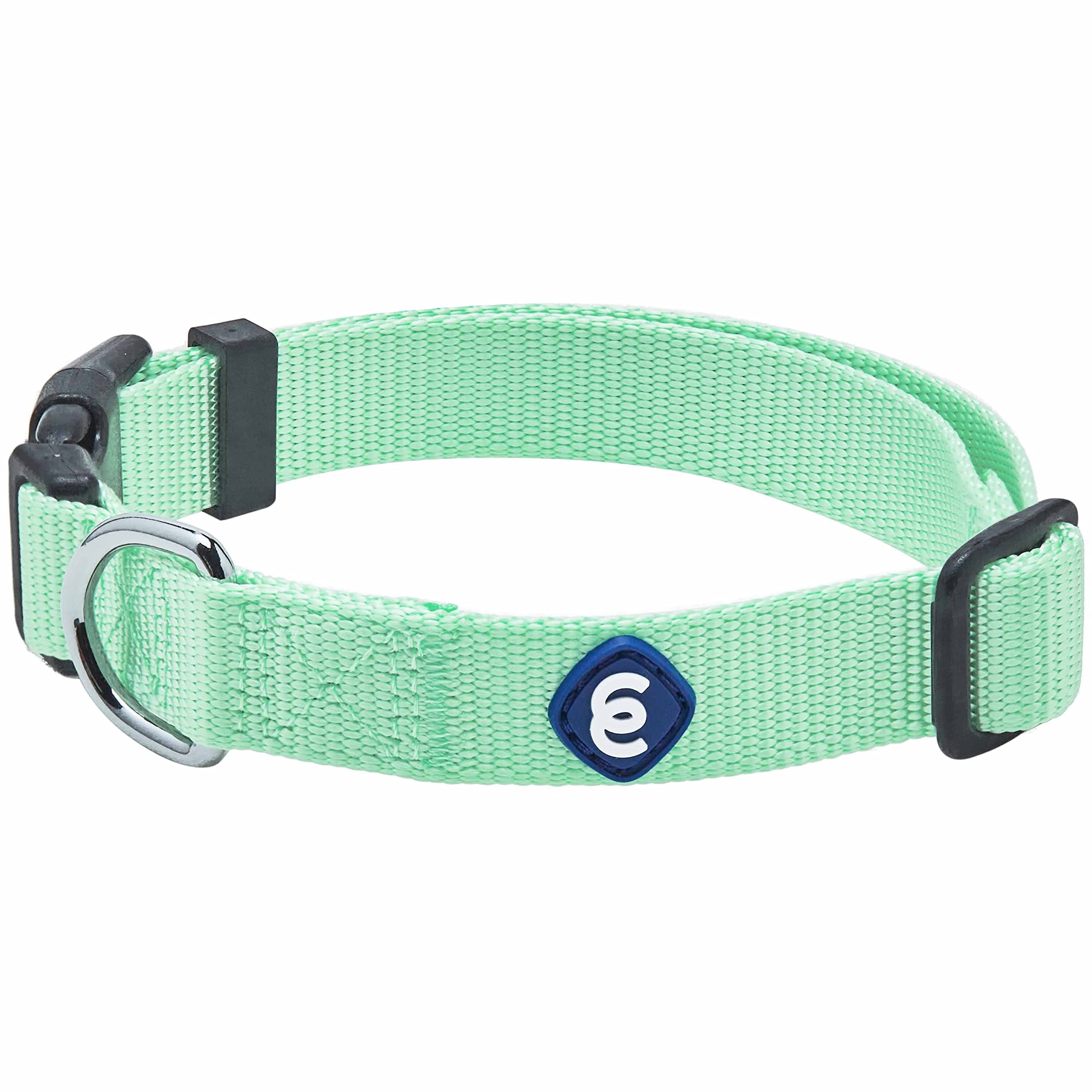 Blueberry Pet Essentials Matching Medium Dog Collar | Adjustable Classic Solid Color Nylon Dog Collars For Medium Dogs | Pastel 