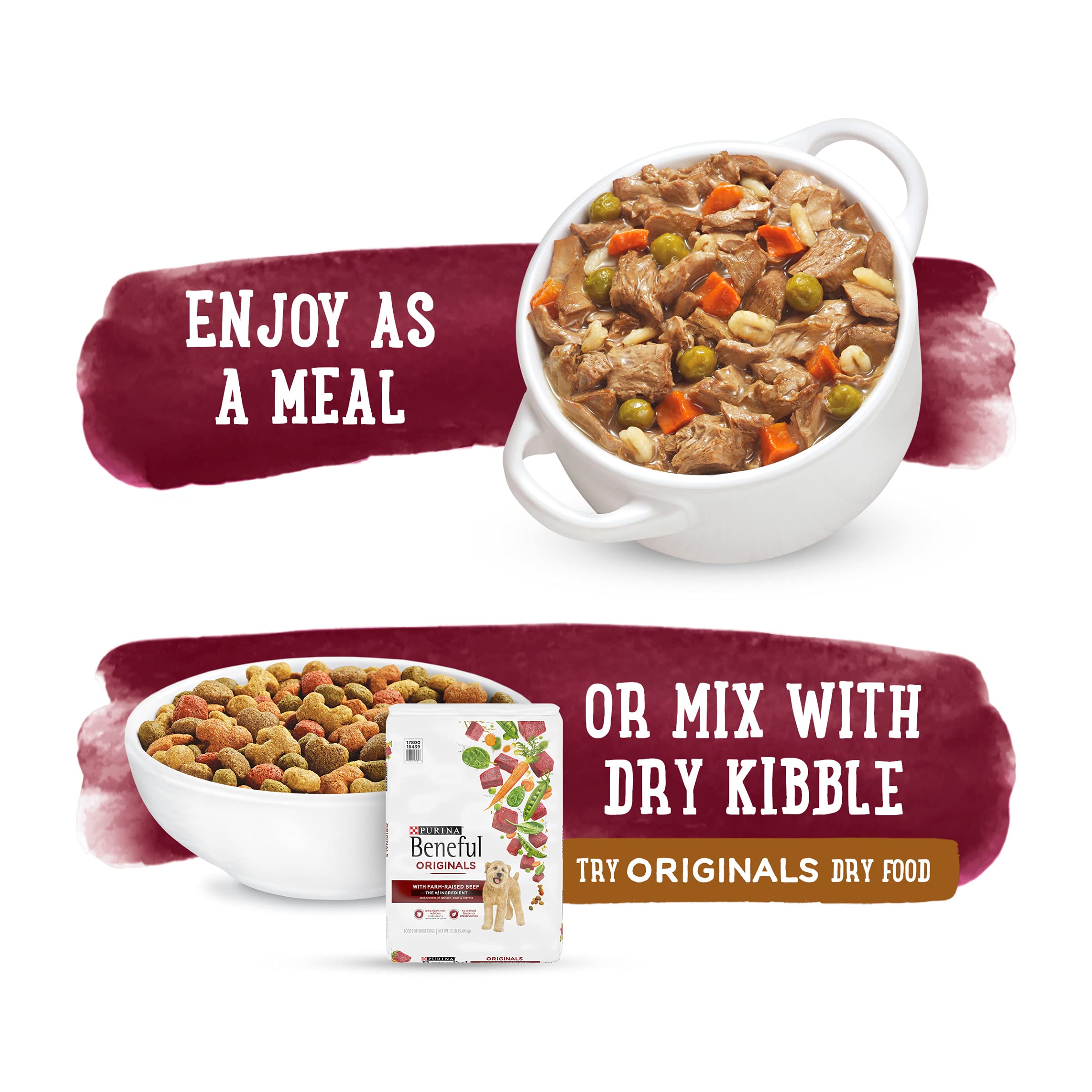 Purina Beneful Gravy Wet Dog Food, Prepared Meals Beef Stew - (8) 10 oz. Tubs