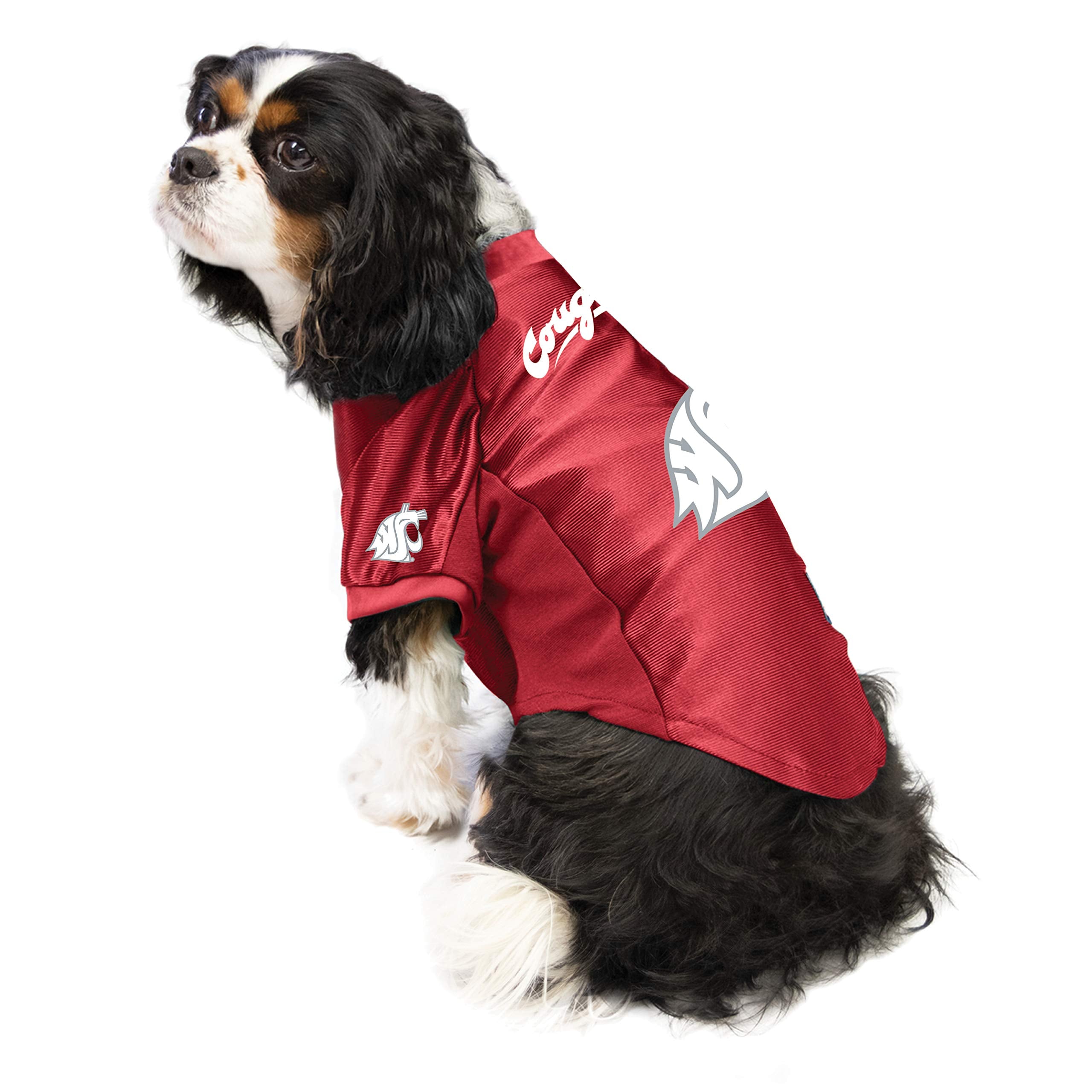 Littlearth Ncaa Washington State Cougars Stretch Pet Jersey, Team Color, X-Large