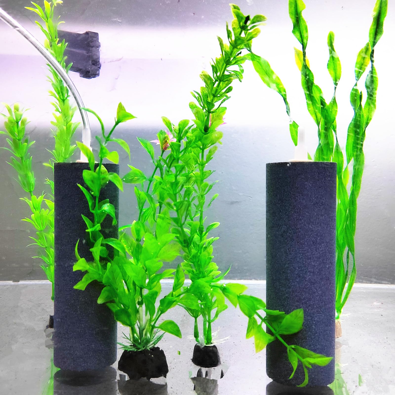 Aquaneat Aquarium Air Stones 6X2 Inch 2 Pack, Large Airstone, Aerator Bubble Diffuser, Air Pump Accessories For Aquariums, Hydro