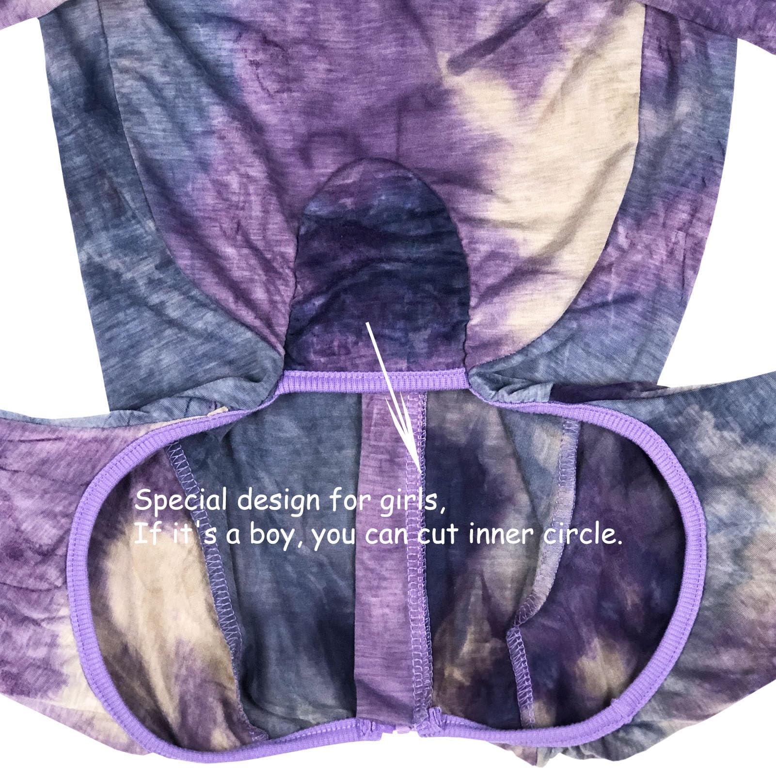 D.E.E Dog Pajamas Large Cotton Dog Clothes Warm And Comfortable Lightweight Jumpsuits Prevent Licking Wound (Zippurple, Xl)