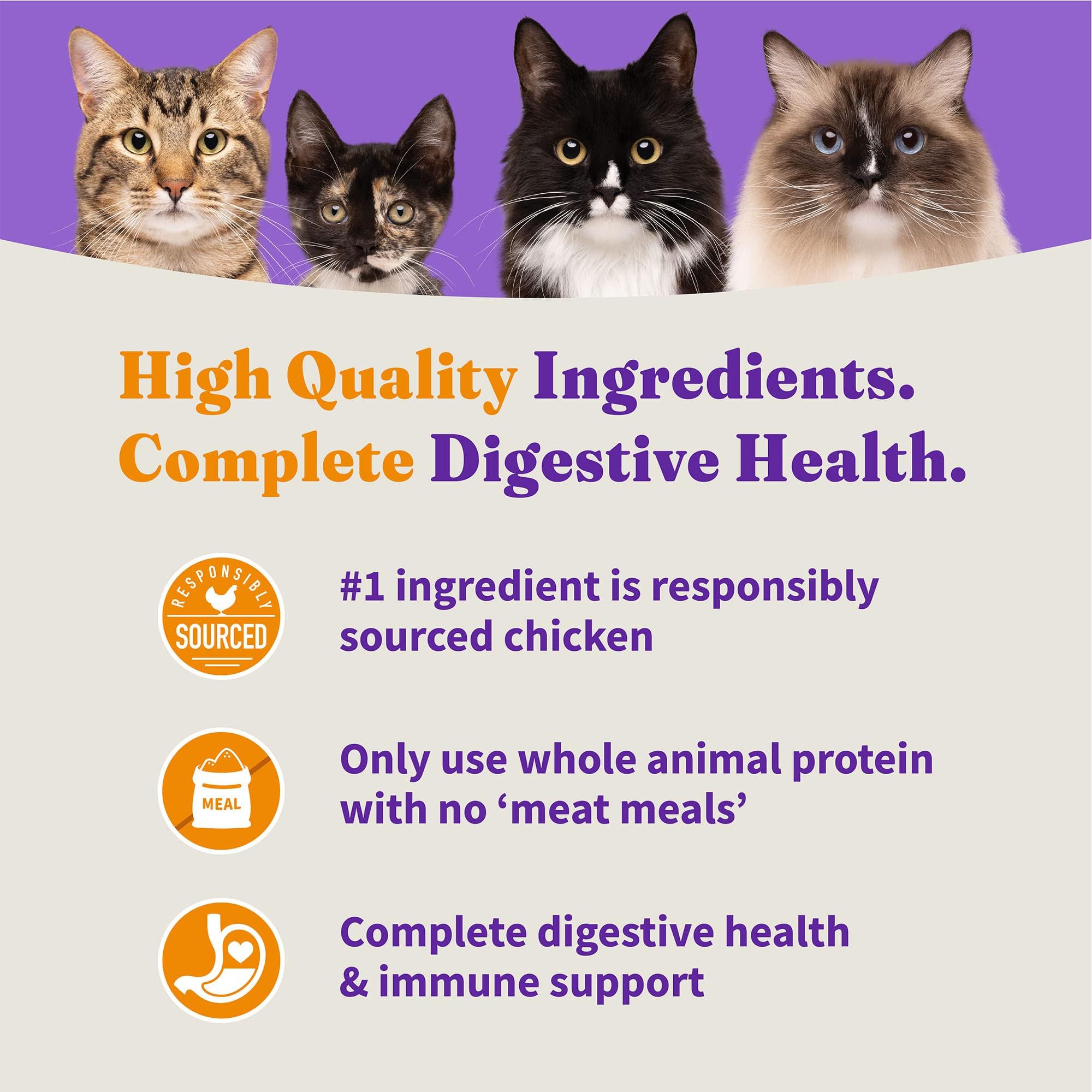Halo Holistic Indoor Cat Food Dry, Grain Free Cage-free Chicken Recipe for healthy weight support, Complete Digestive Health, Dr