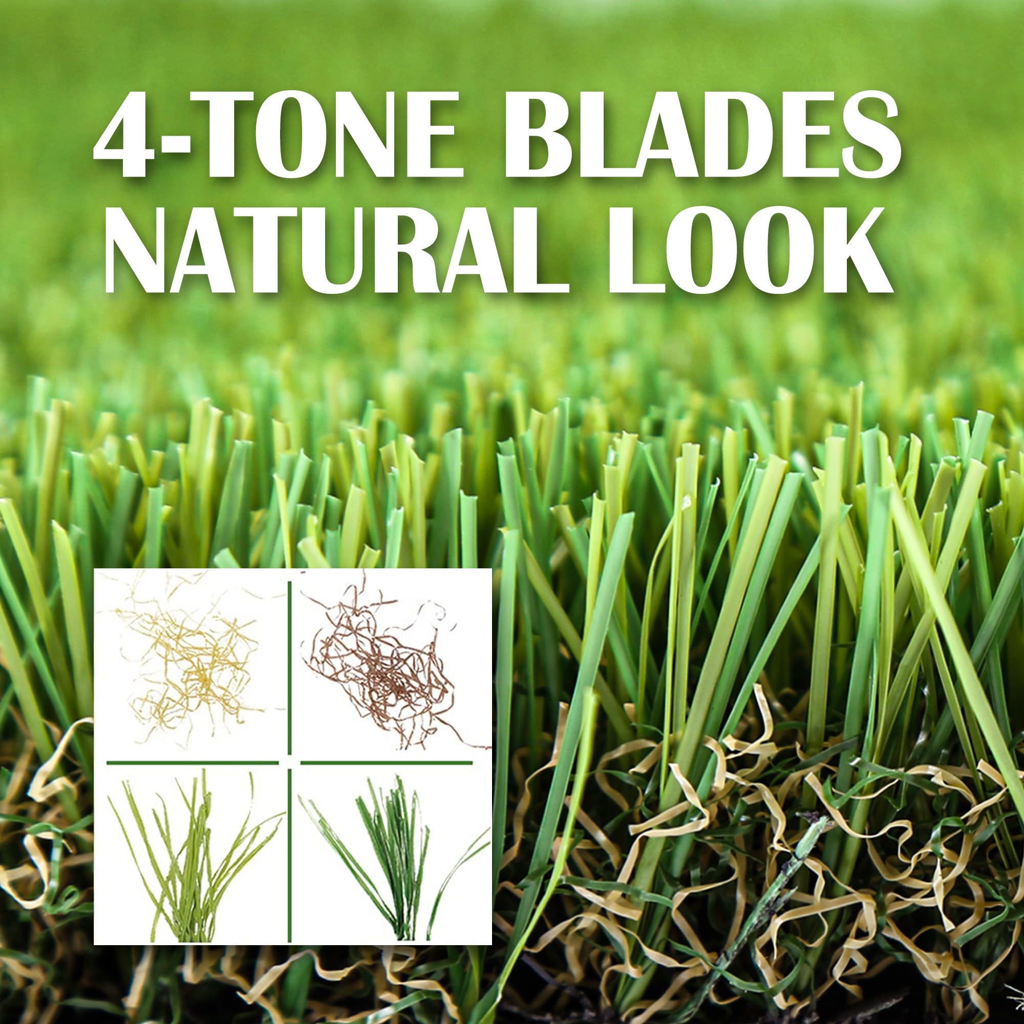 LGR SHINE Artificial Grass Turf for Dogs, 5 ft x 8 ft, 1.38 inch Thick, Green-01 Faux Grass Pad for Indoor/Outdoor Potty Training