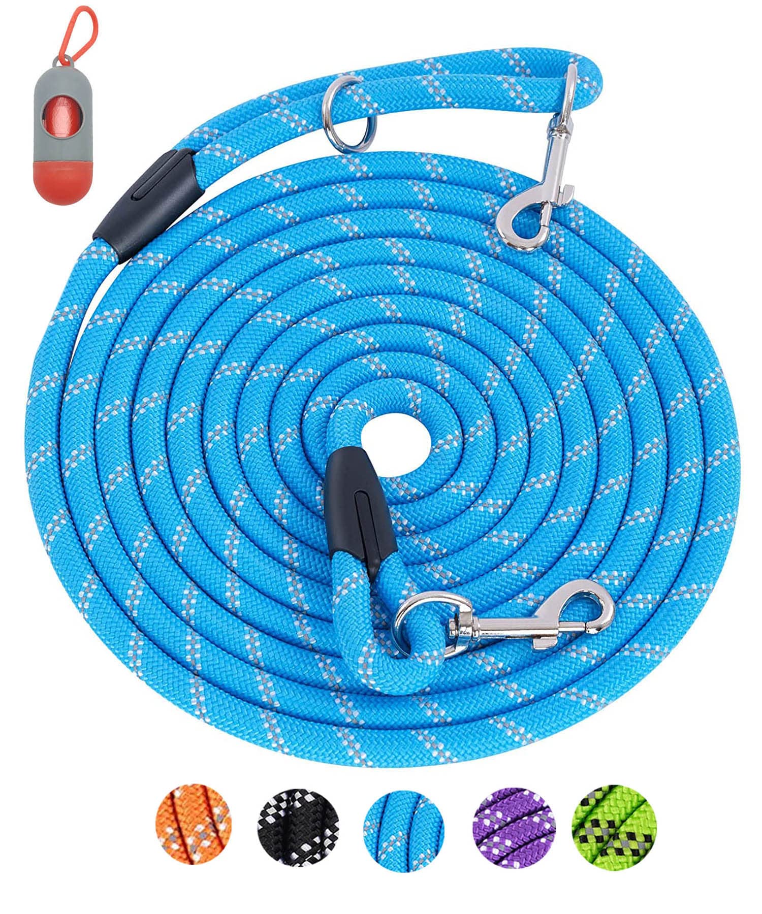 Dog Leash Long For Dog Training 10Ft/16Ft/30Ft/50Ft/100Ft, Reflective Threads Check Cord Dog Leash, Heavy Duty Dog Lead For Larg