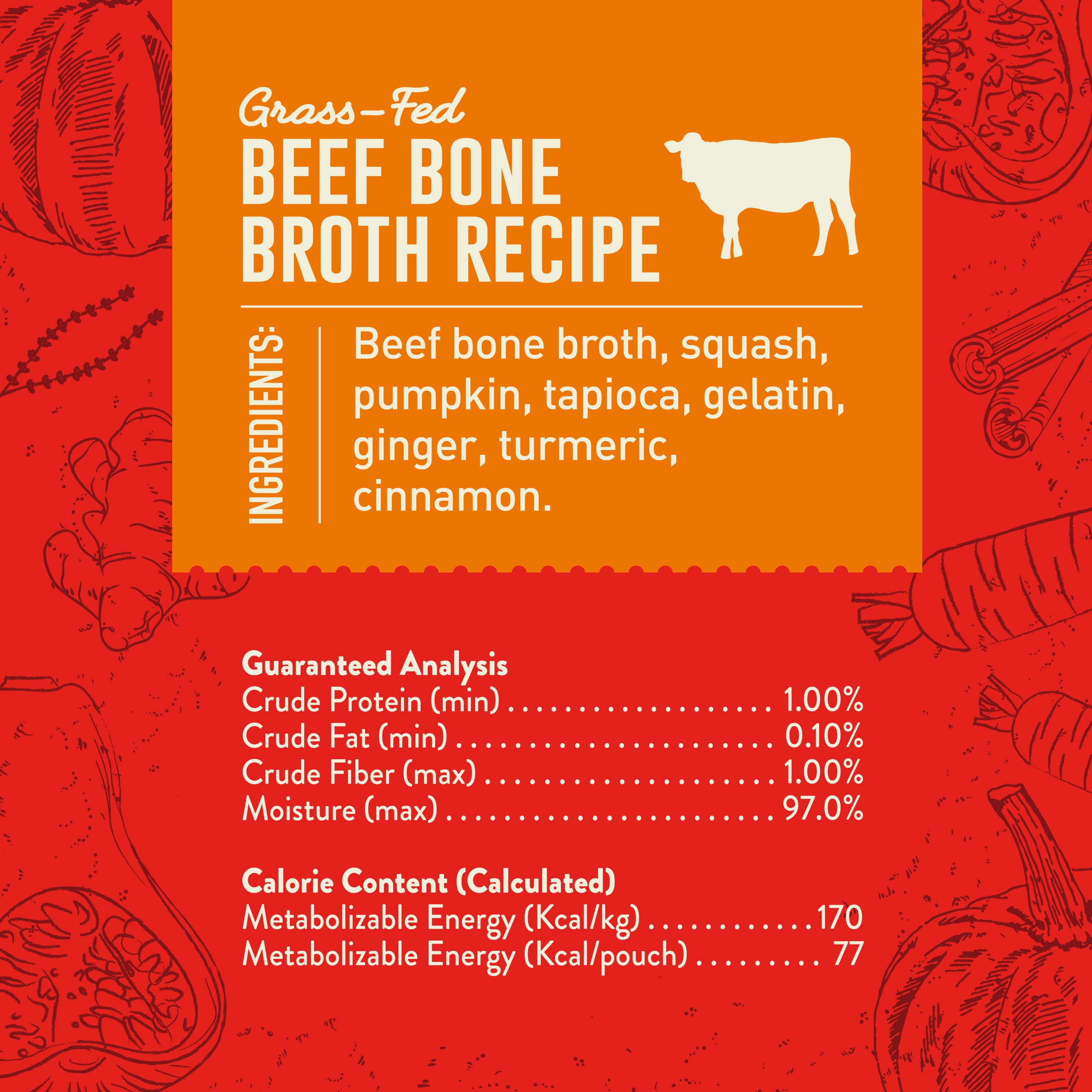 Stella & Chewy's Bountiful Bone Broth Meal Topper for Dogs, 16 Oz, Beef Flavor, Resealable Pouch, Model BBB-B-16-EA