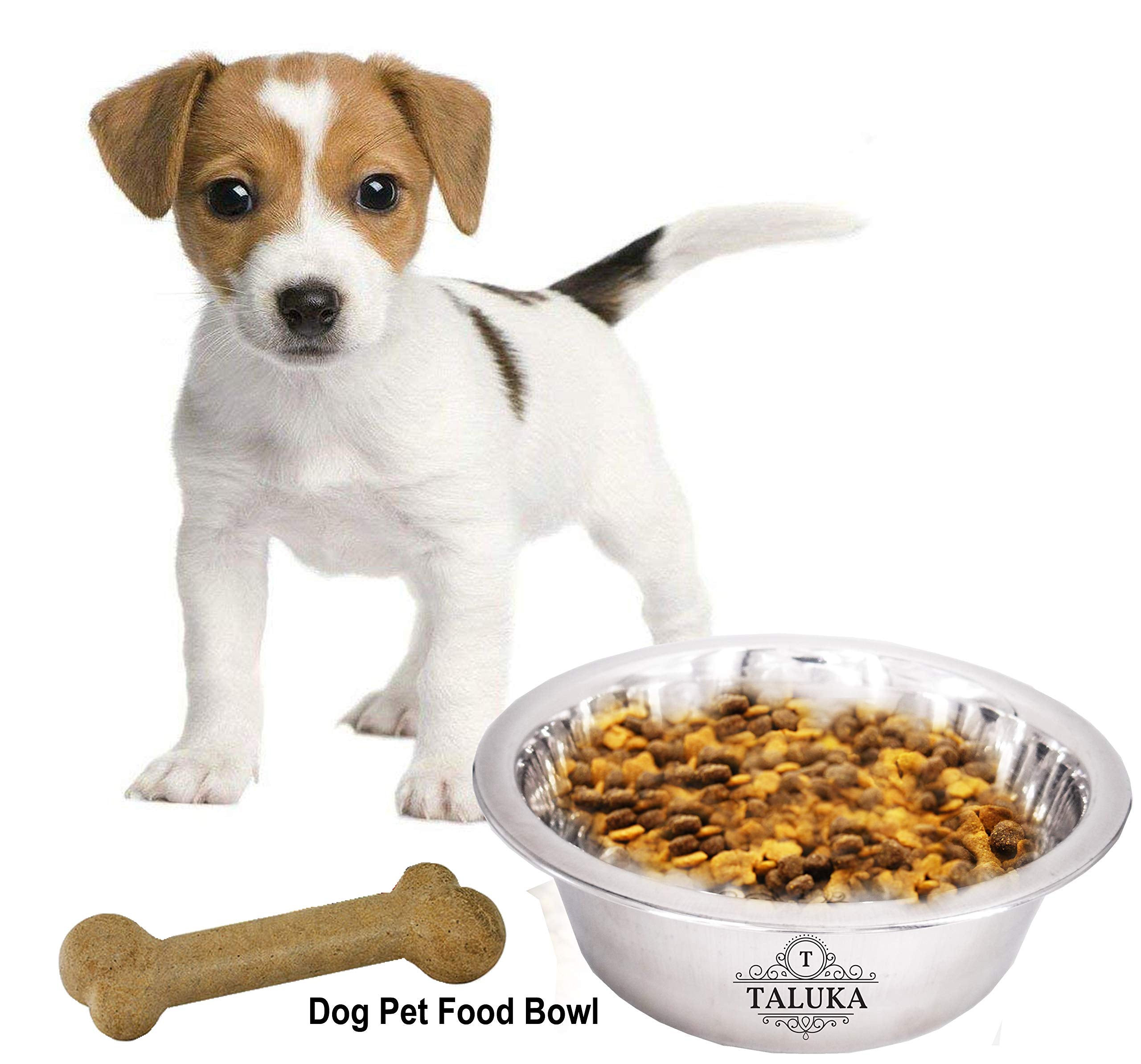 Taluka Stainless Steel Dog Bowls, Lovely Pet Food Water Drink Dishes Feeder For Cat Puppy Dog 300 Ml Bowl