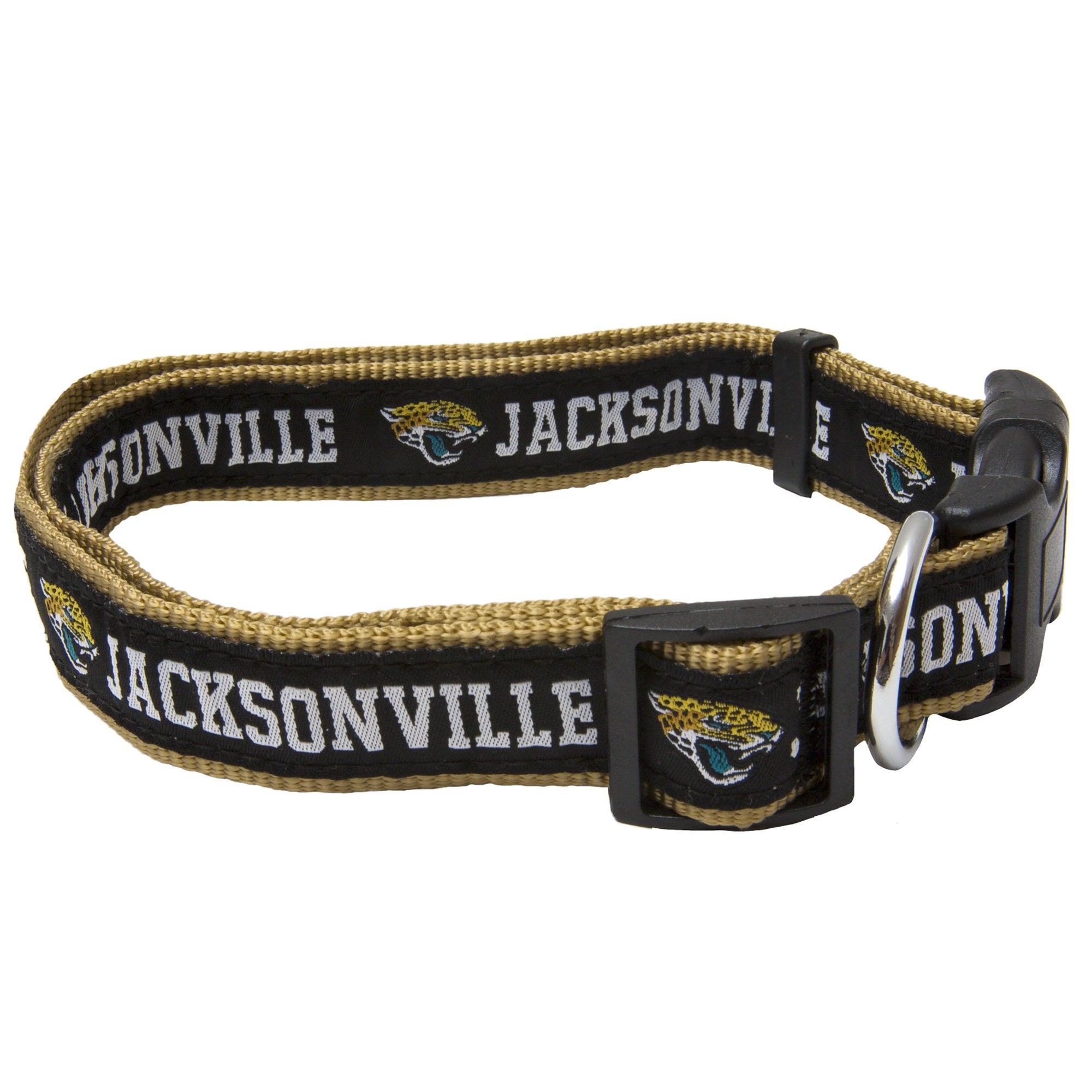 Pets First NFL Jacksonville Jaguars Licensed PET COLLAR, Small - Heavy-Duty, Strong, and Durable Dog Collar. Available in 31 Foo