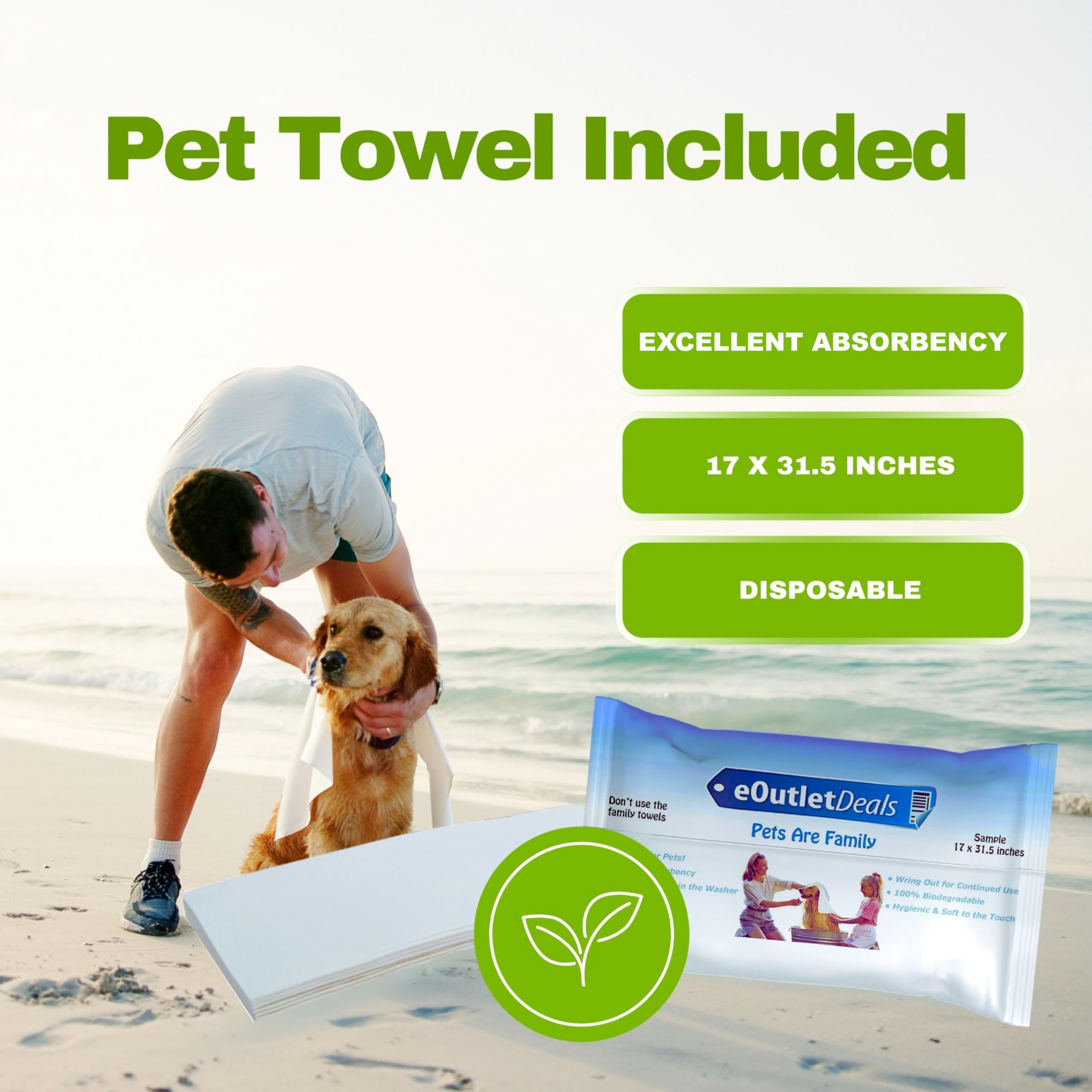 Perimeter Technologies Invisible Fence Collar Battery - Brand Compatible - Includes Eoutletdeals Pet Towel (8 Pack)