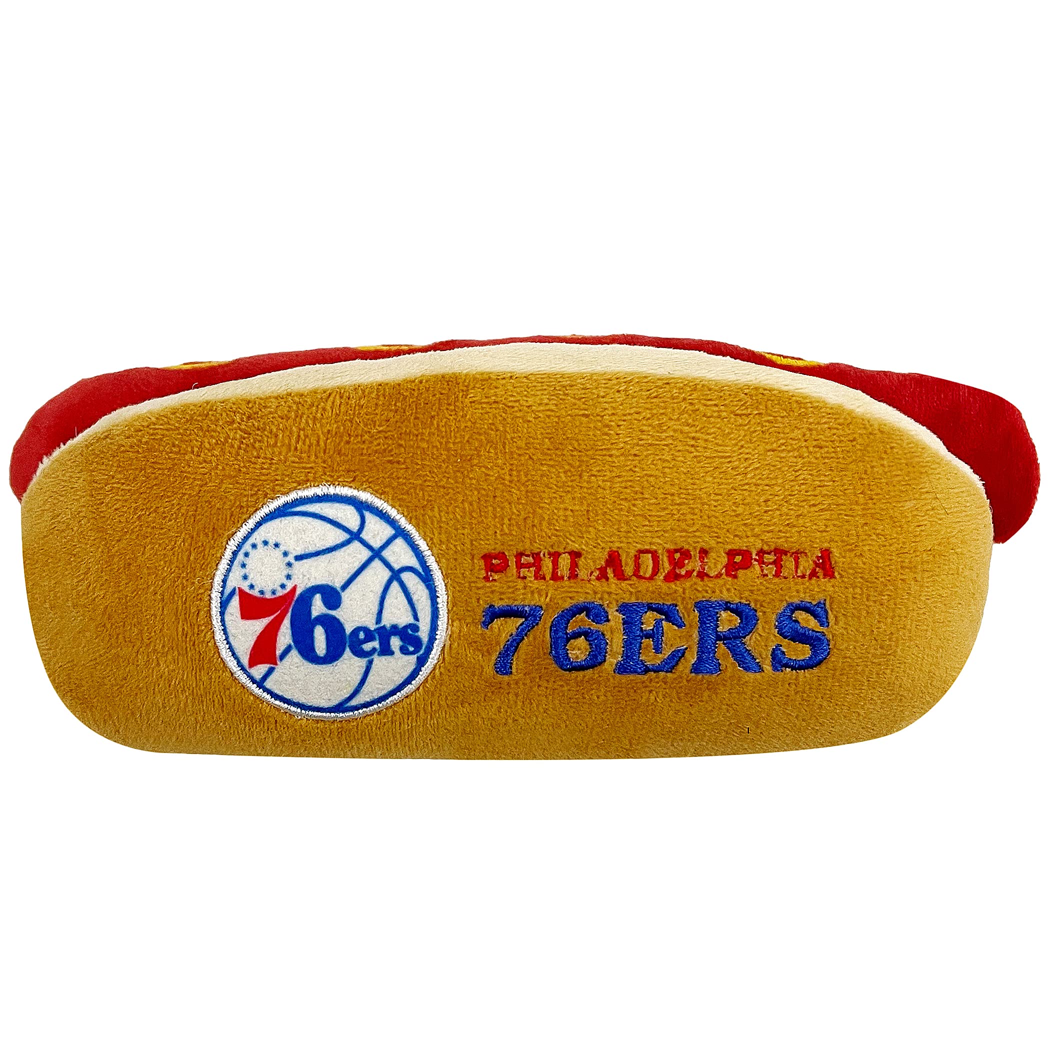 Pets First Nba Philadelphia 76Ers Hot Dog Plush Dog & Cat Squeak Toy - Cutest Hot-Dog Snack Plush Toy For Dogs & Cats With Inner