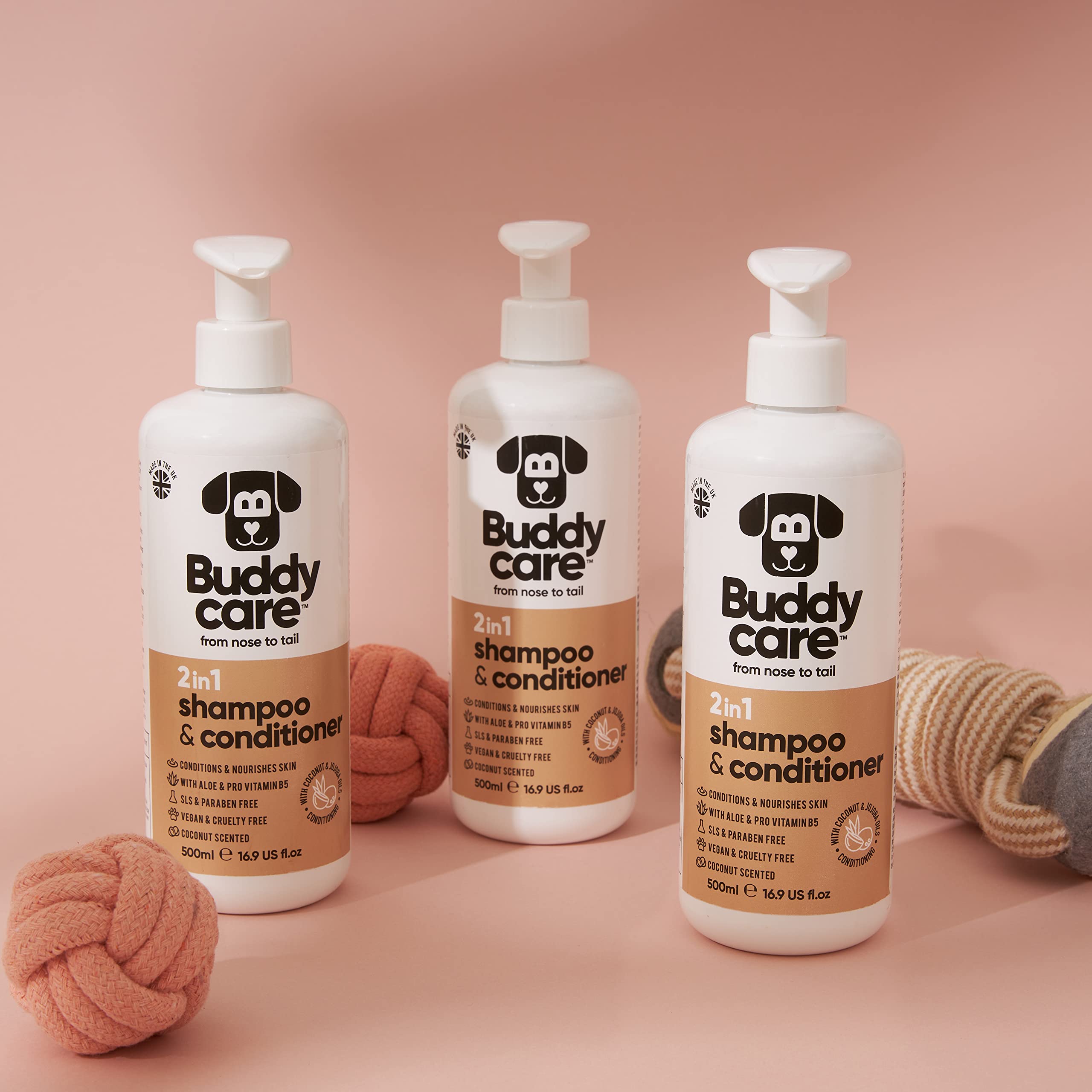 2In1 Dog Shampoo & Conditioner By Buddycare | Coconut Scented | With Aloe Vera And Pro Vitamin B5 (50.72Oz)